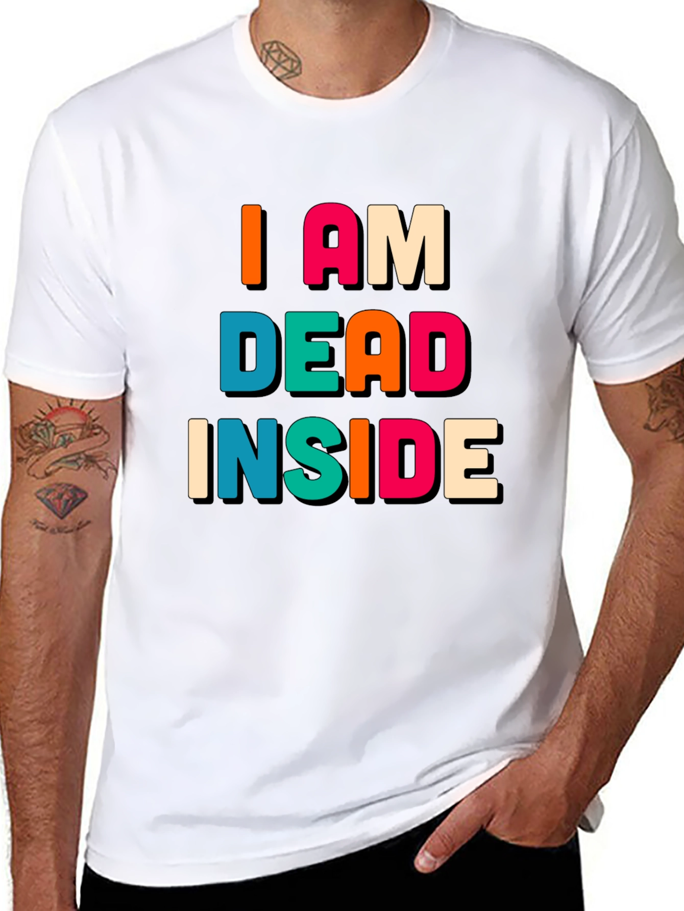 I am Dead Inside Black Graphic Tee