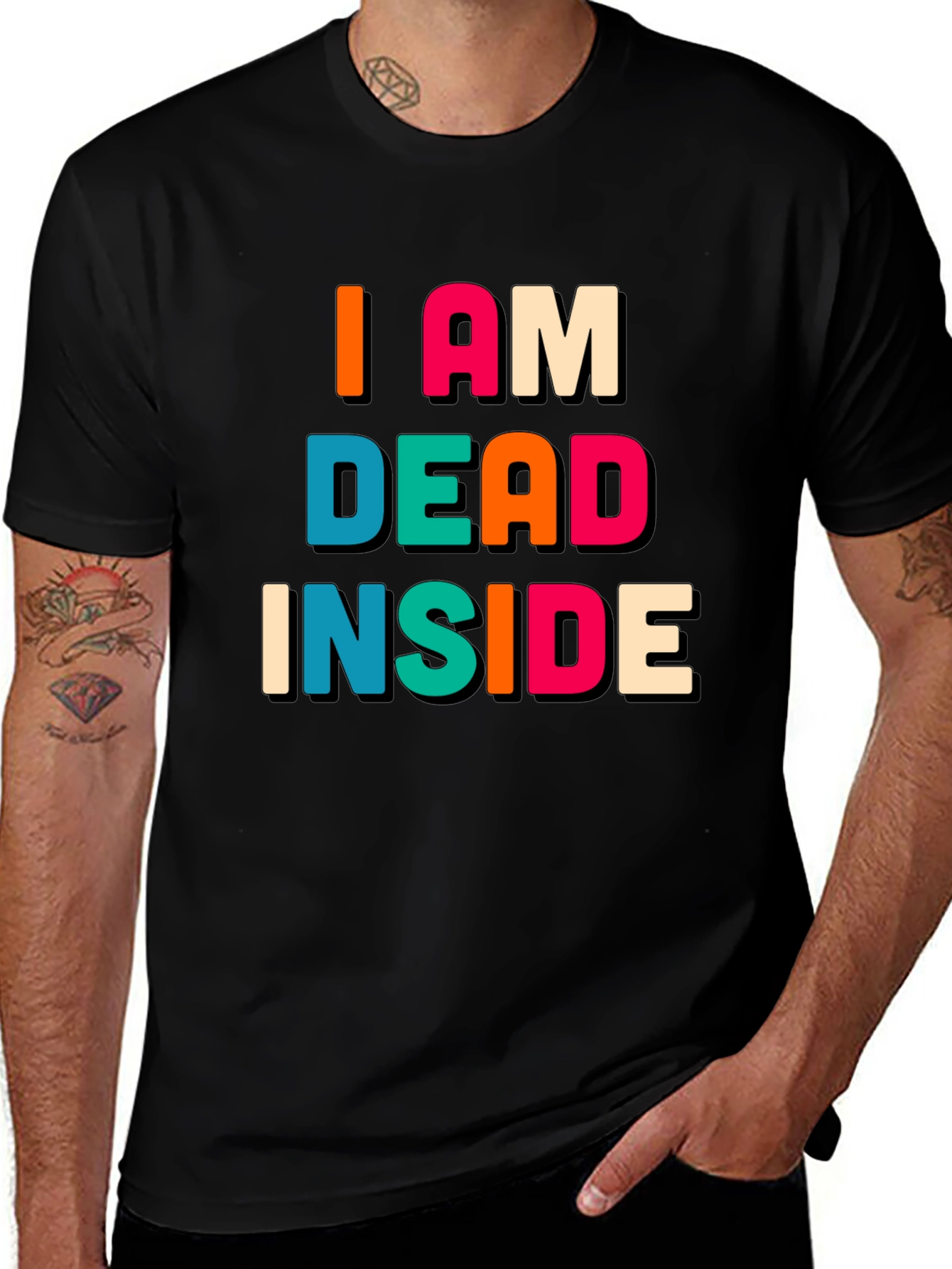 I am Dead Inside Black Graphic Tee