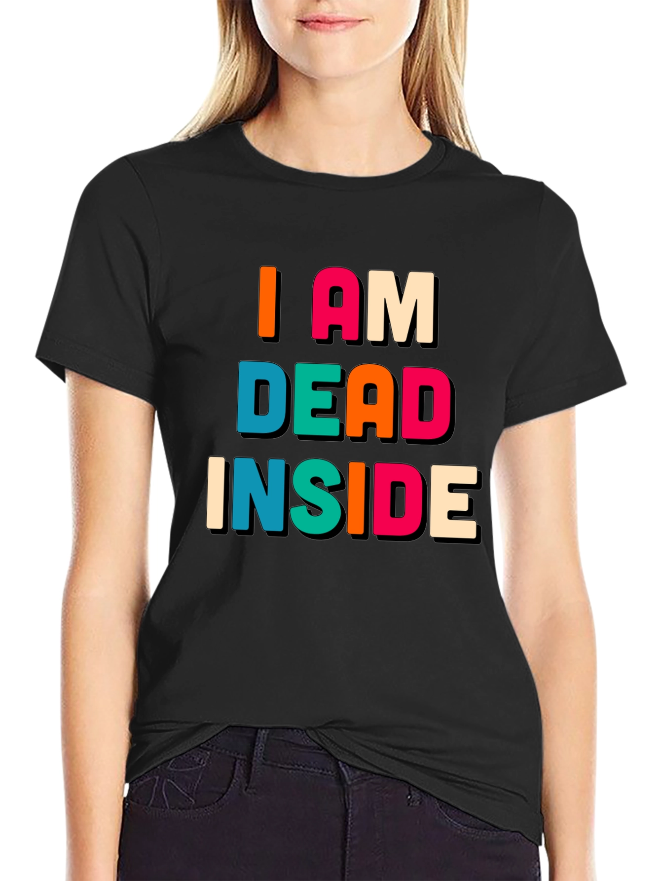 I am Dead Inside Black Graphic Tee