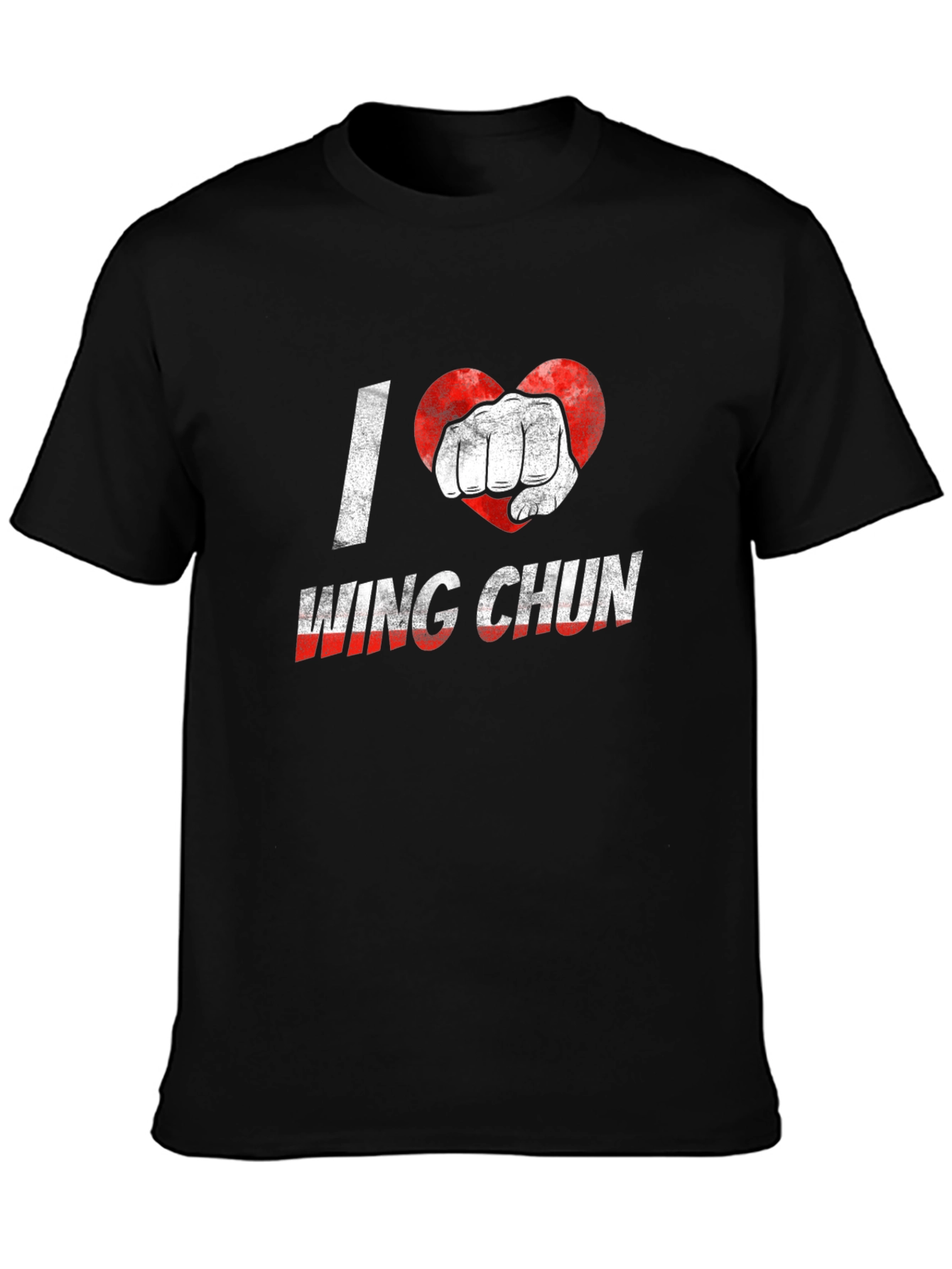 I Heart Wing Chun Black T-Shirt