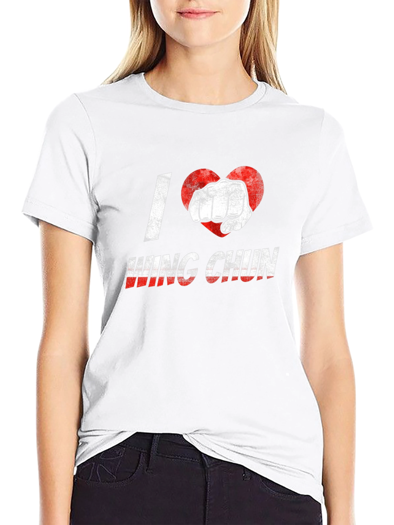 I Heart Wing Chun Black T-Shirt