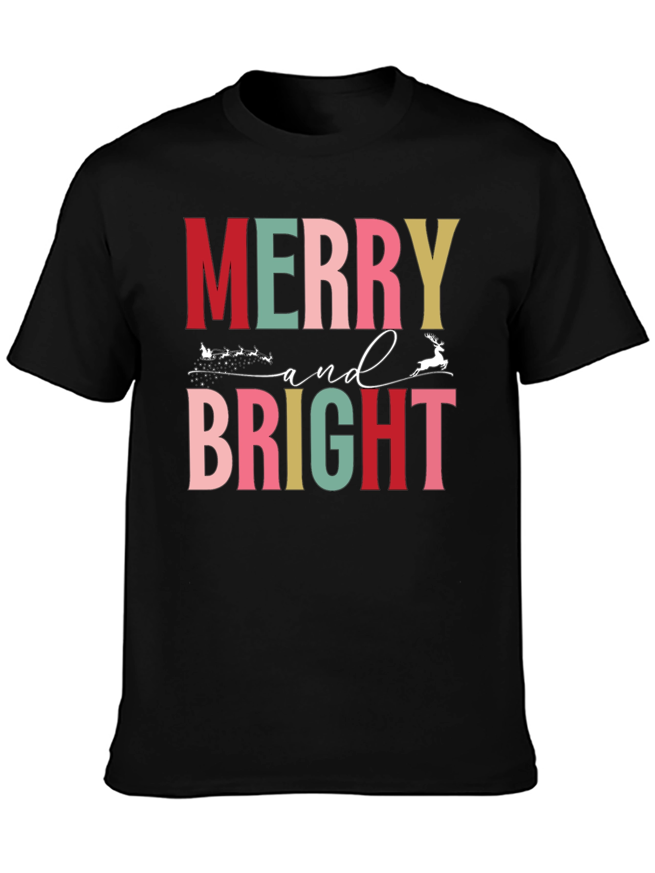 Merry and Bright Christmas Graphic Tee