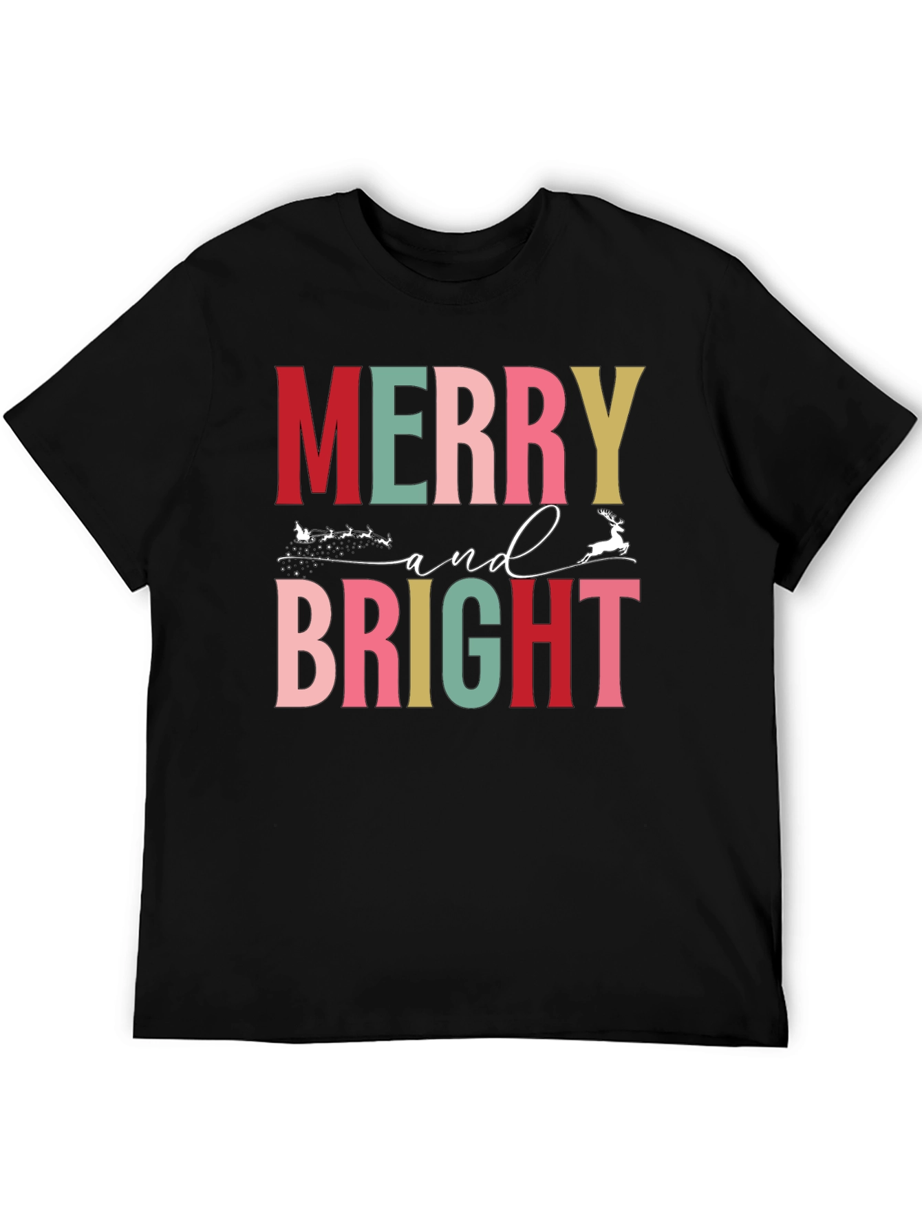 Merry and Bright Christmas Graphic Tee