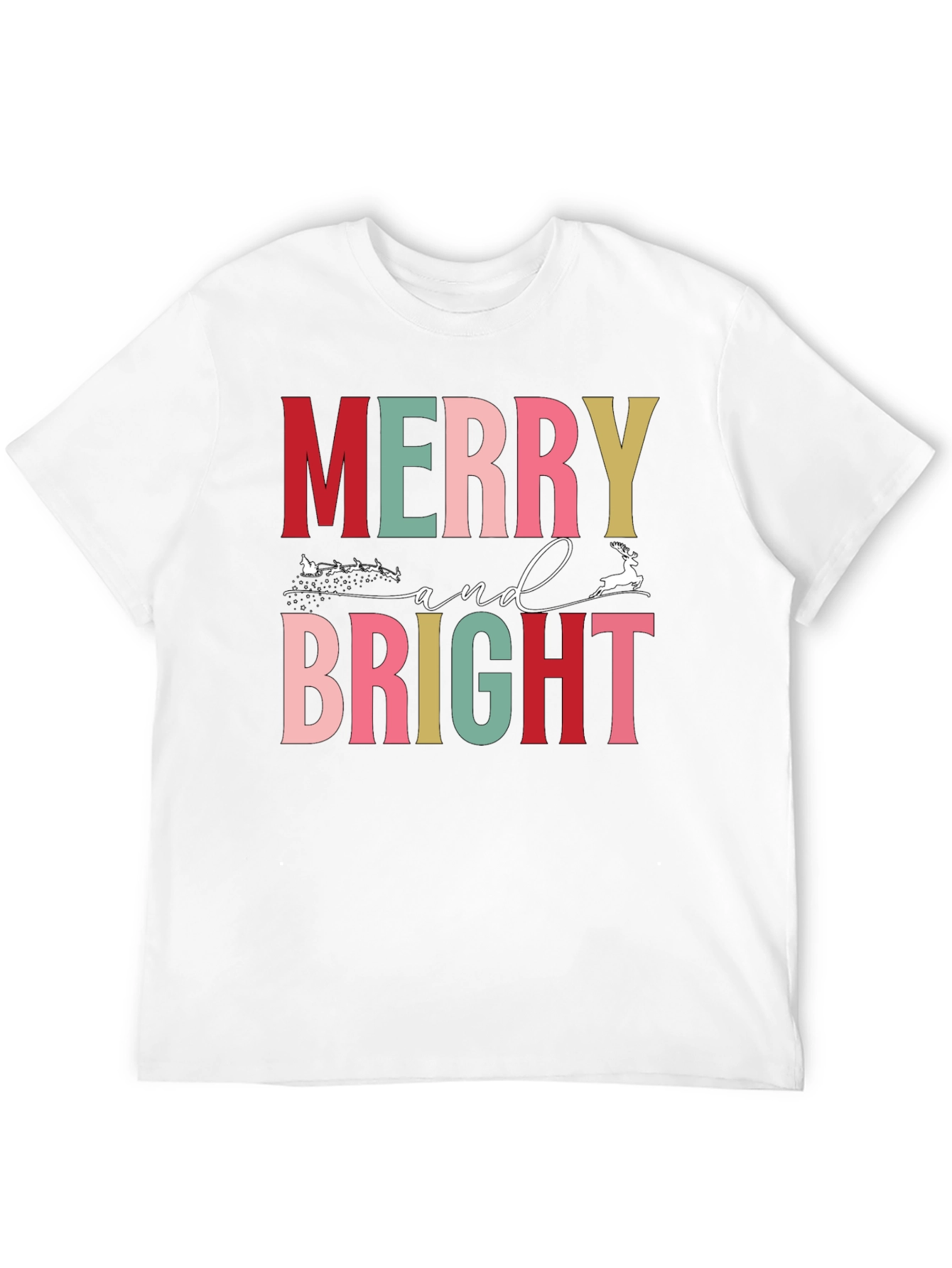Merry and Bright Christmas Graphic Tee