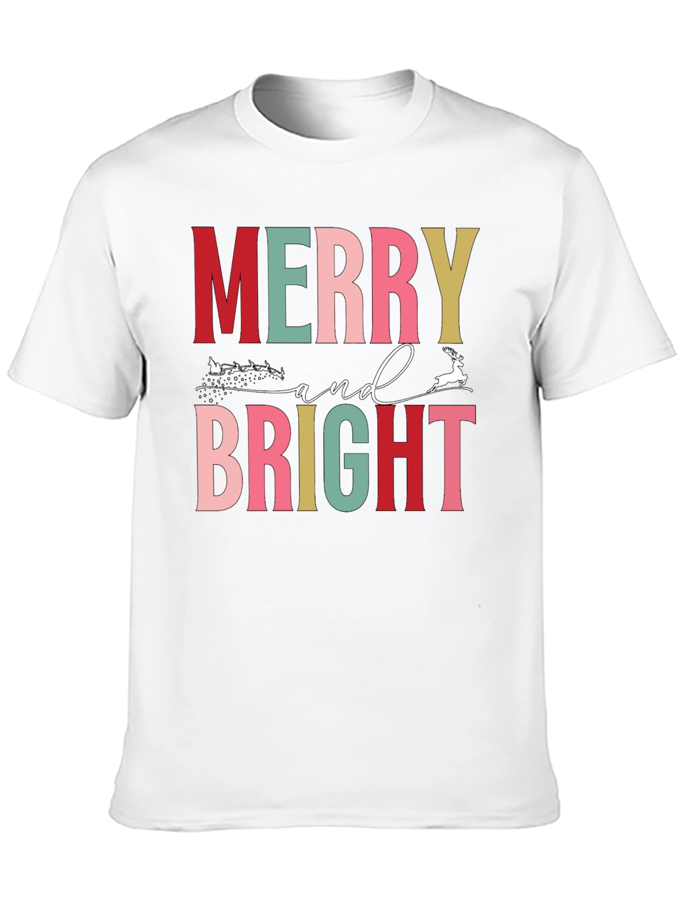 Merry and Bright Christmas Graphic Tee
