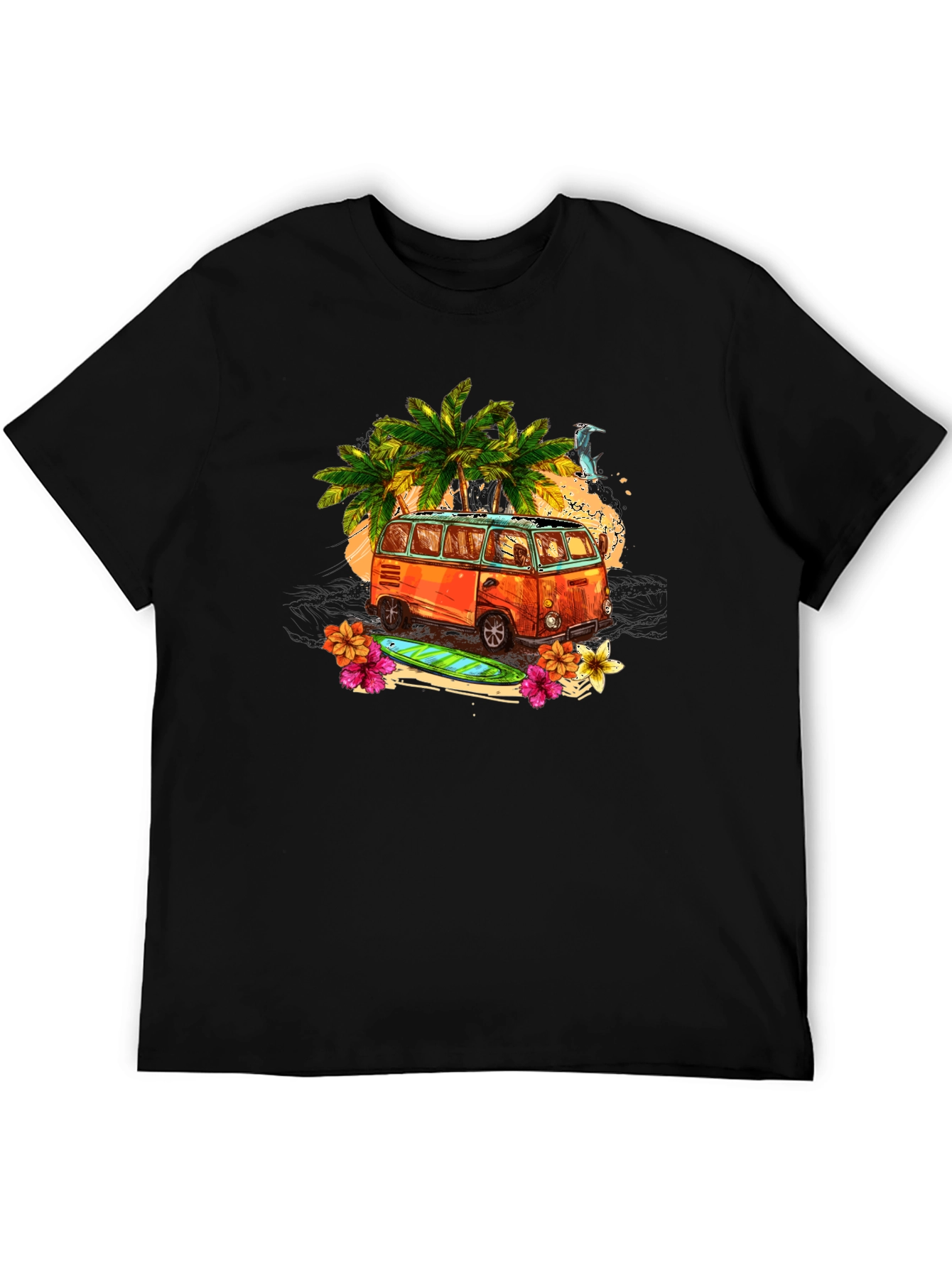 Retro Beach Van Graphic T-Shirt