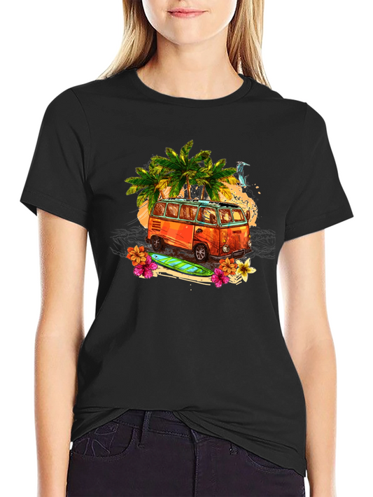 Retro Beach Van Graphic T-Shirt