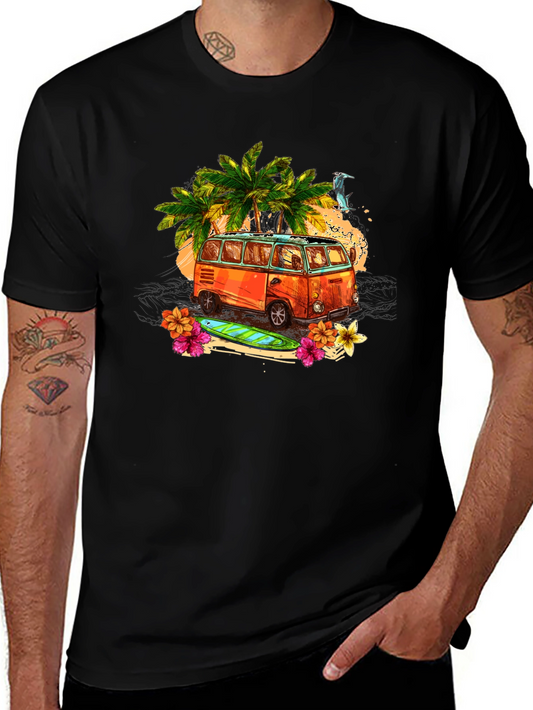 Retro Beach Van Graphic T-Shirt