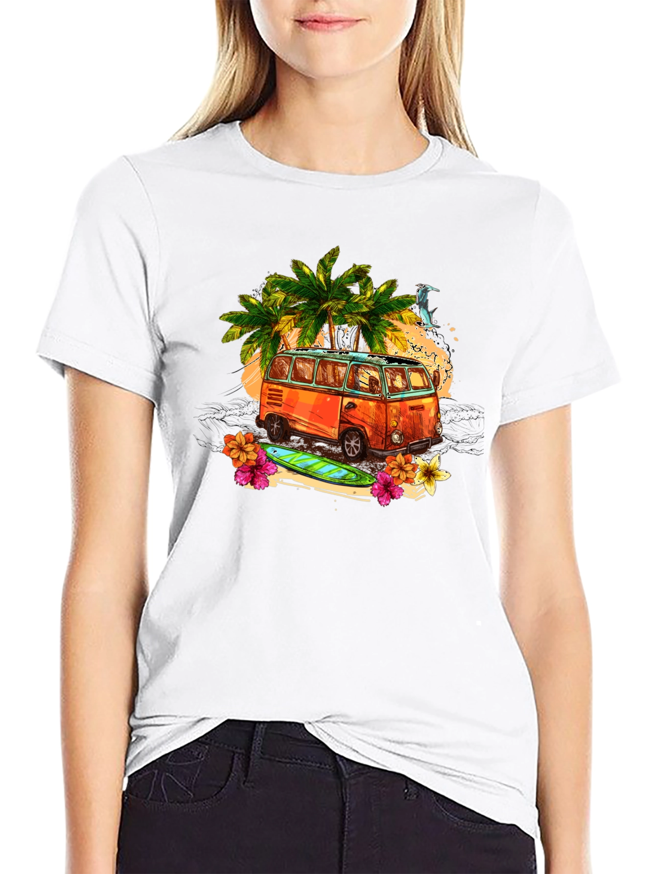 Retro Beach Van Graphic T-Shirt
