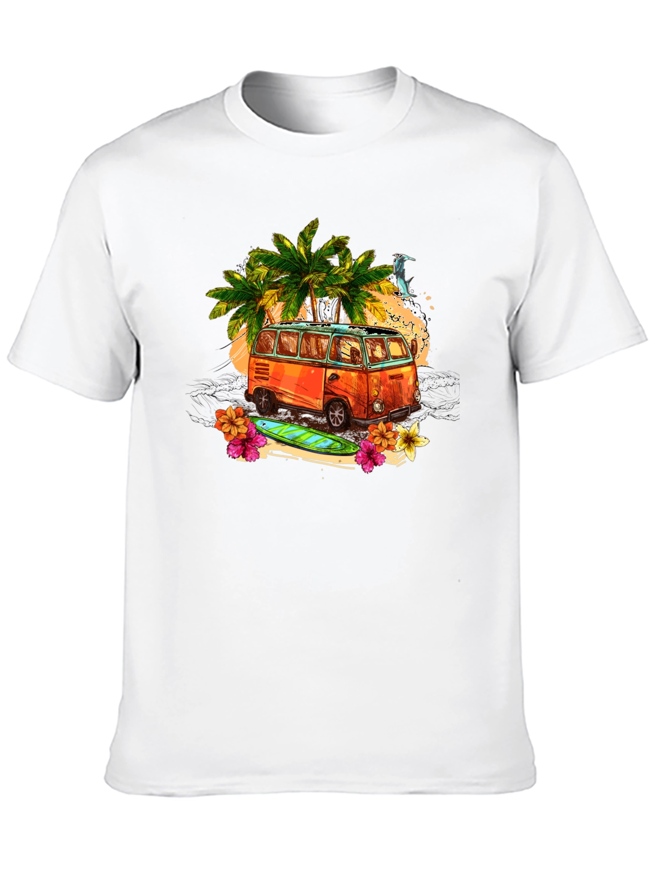 Retro Beach Van Graphic T-Shirt