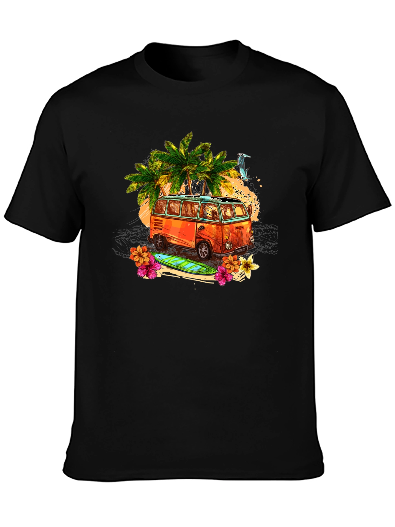 Retro Beach Van Graphic T-Shirt