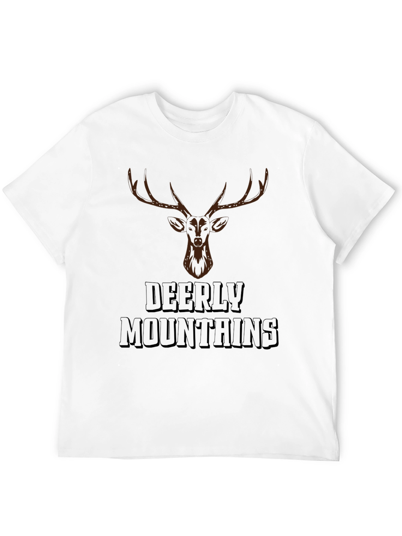 Deerly Mountains Graphic Tee - Black