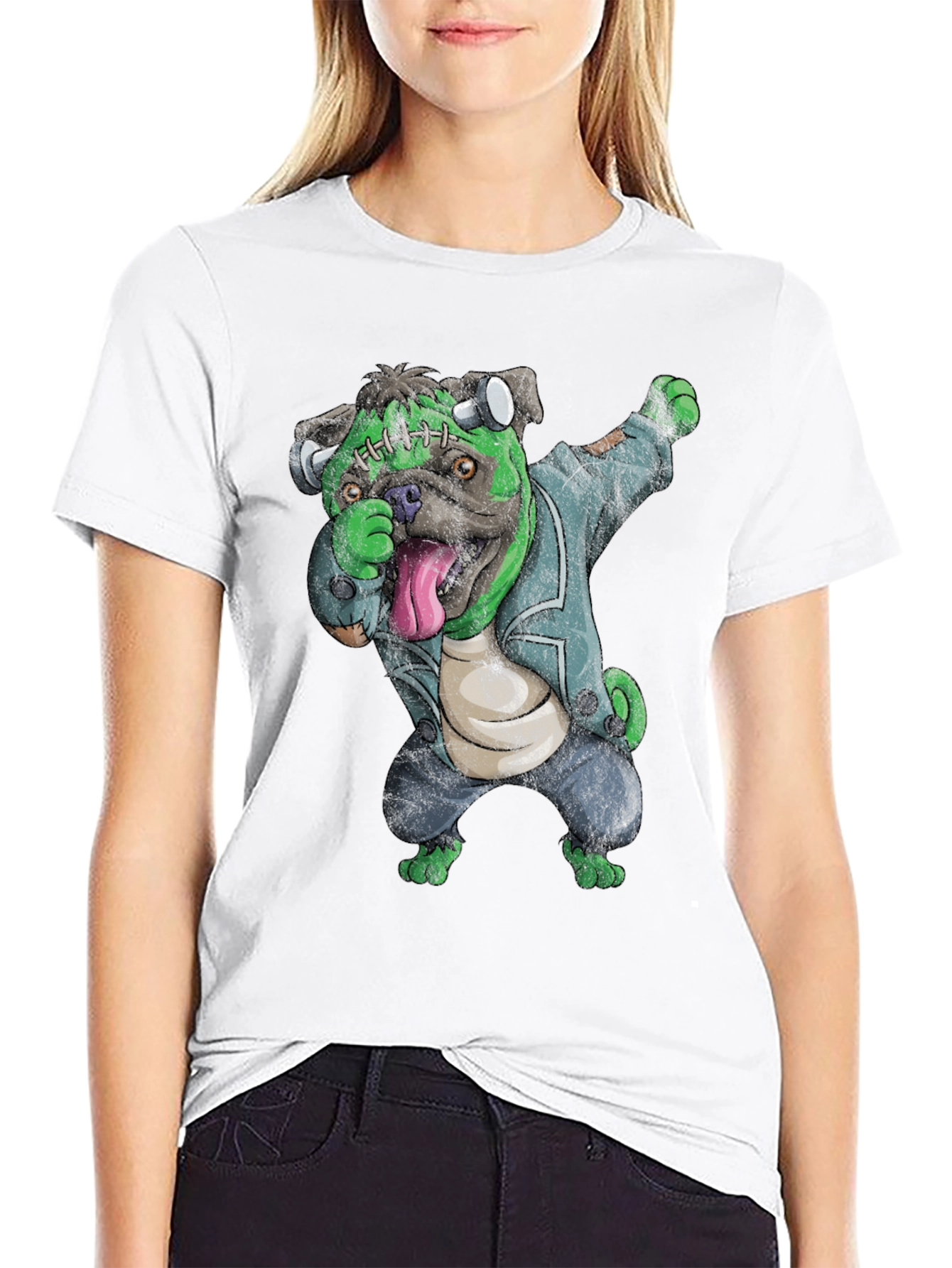 Frankenstein Pug T-Shirt - Dab Dance