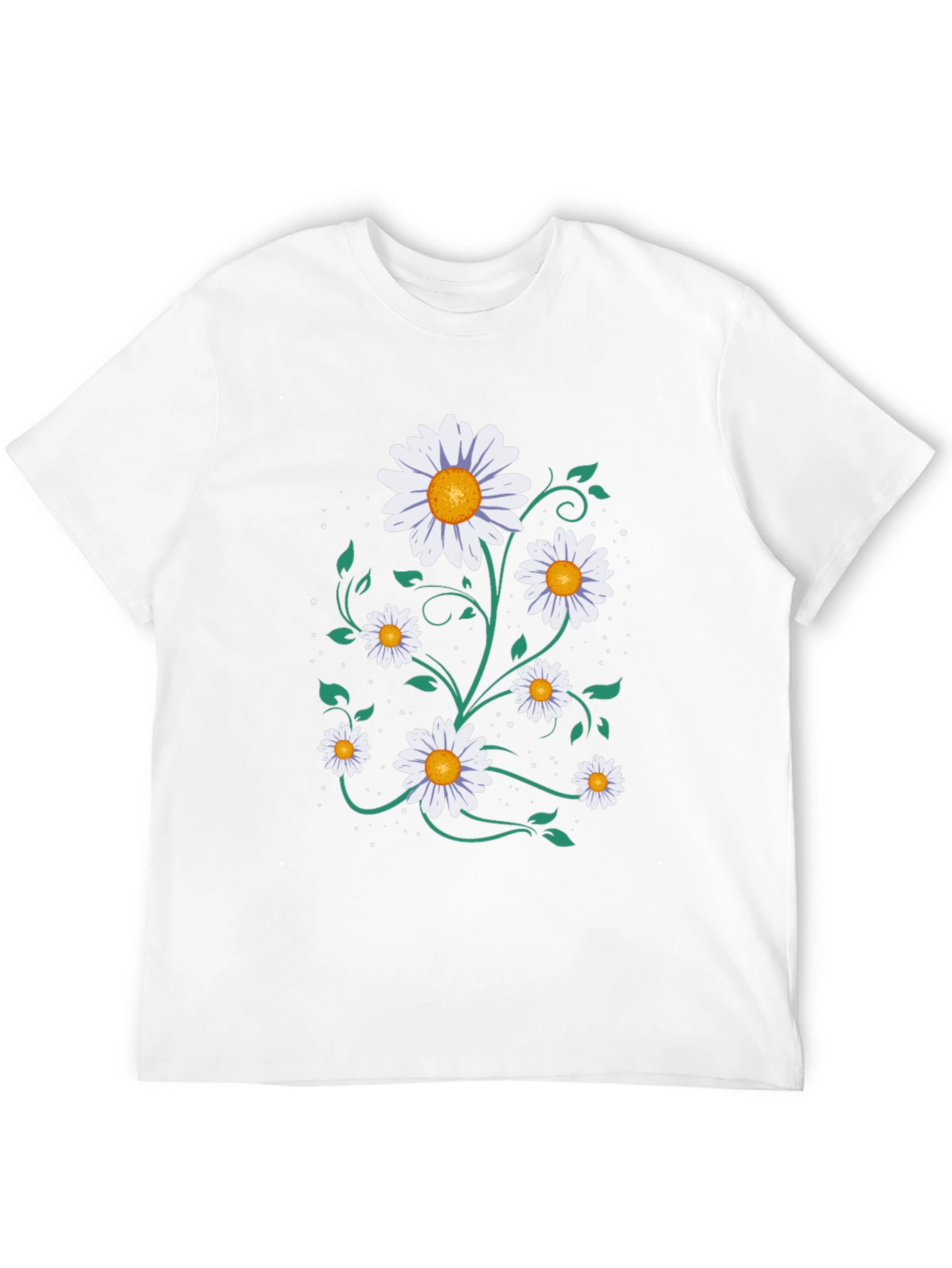Daisy Graphic Tee - Floral Print Black T-Shirt