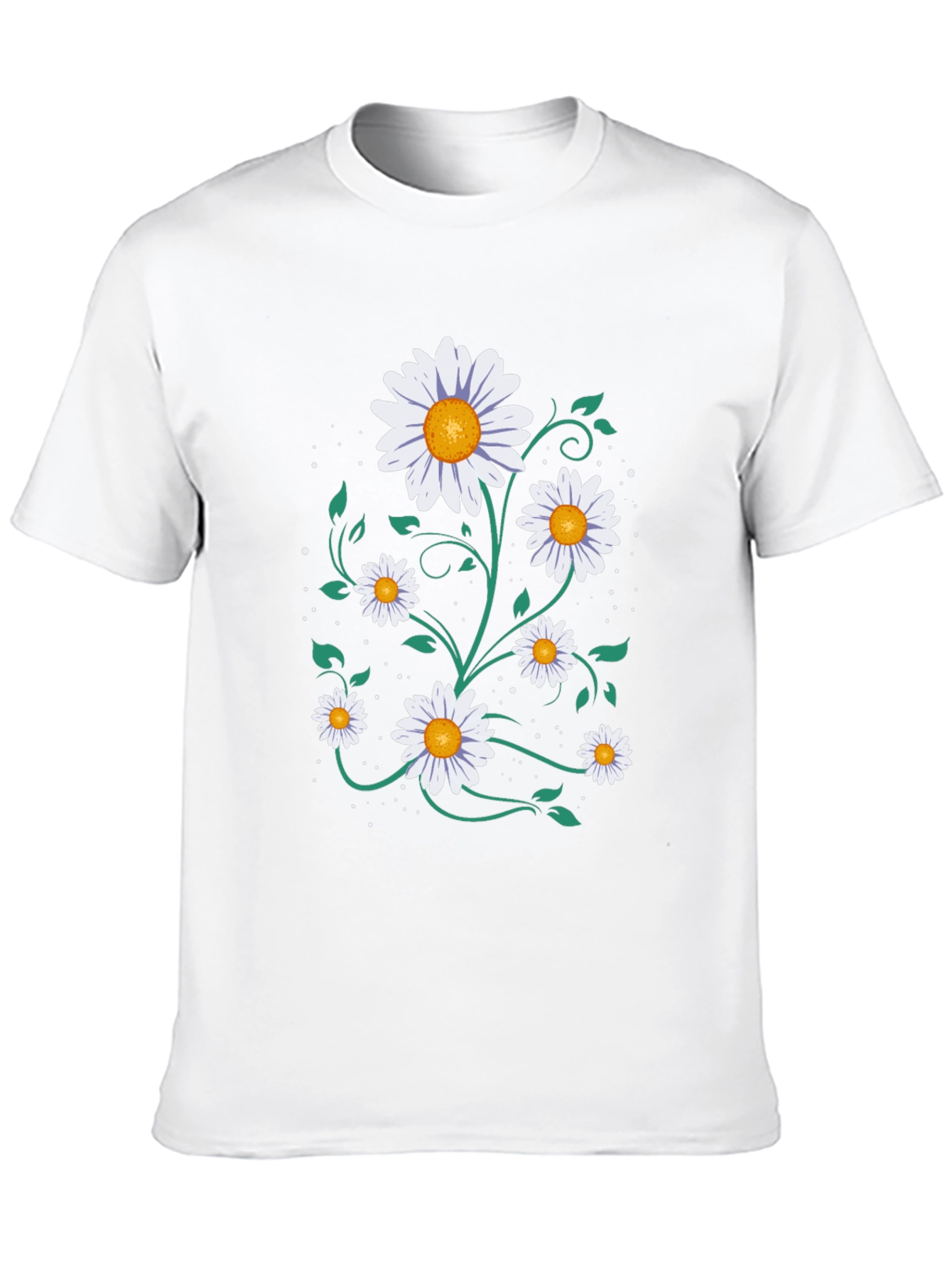 Daisy Graphic Tee - Floral Print Black T-Shirt