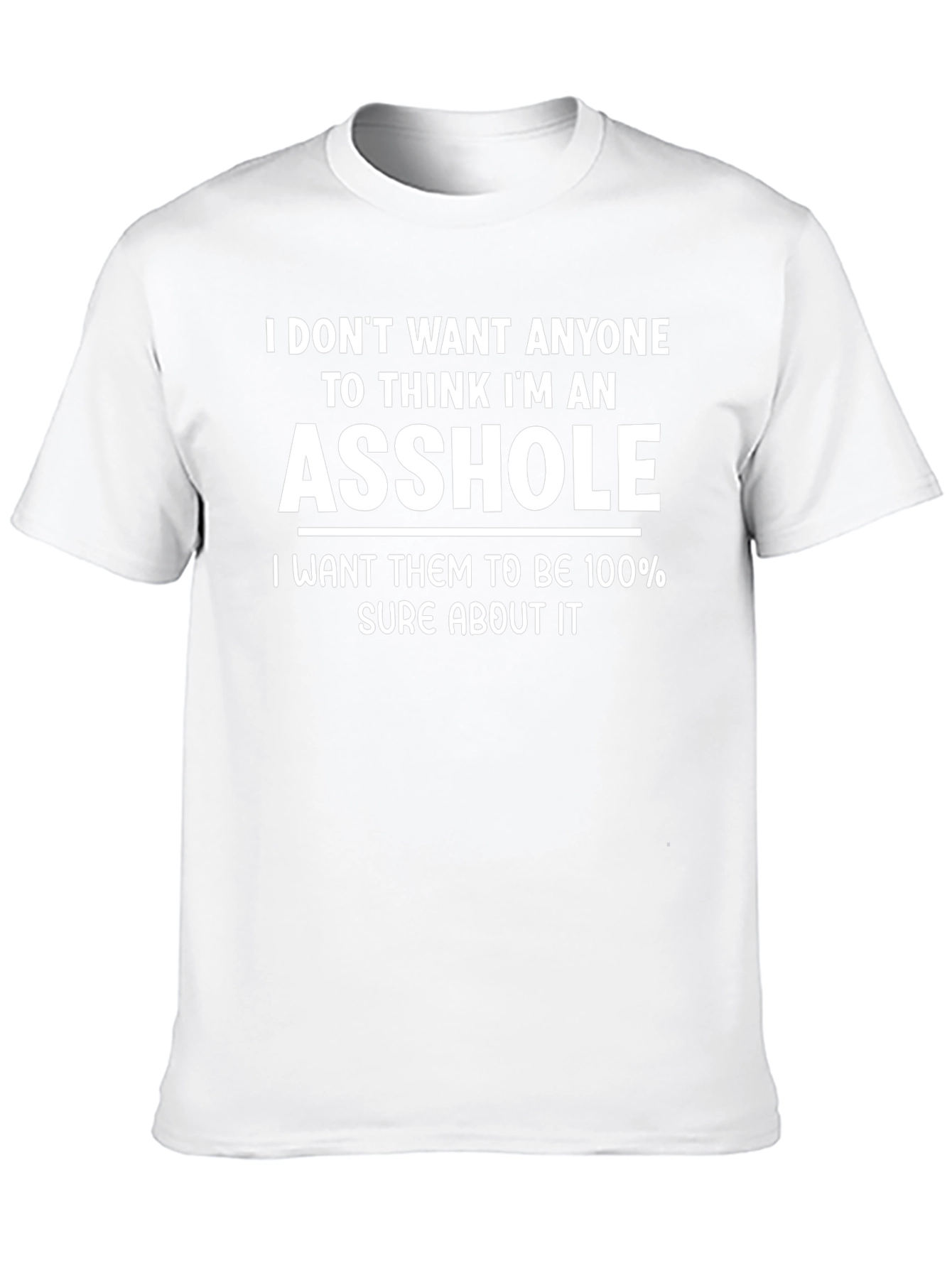 Funny ASS HOLE Statement Black T-Shirt