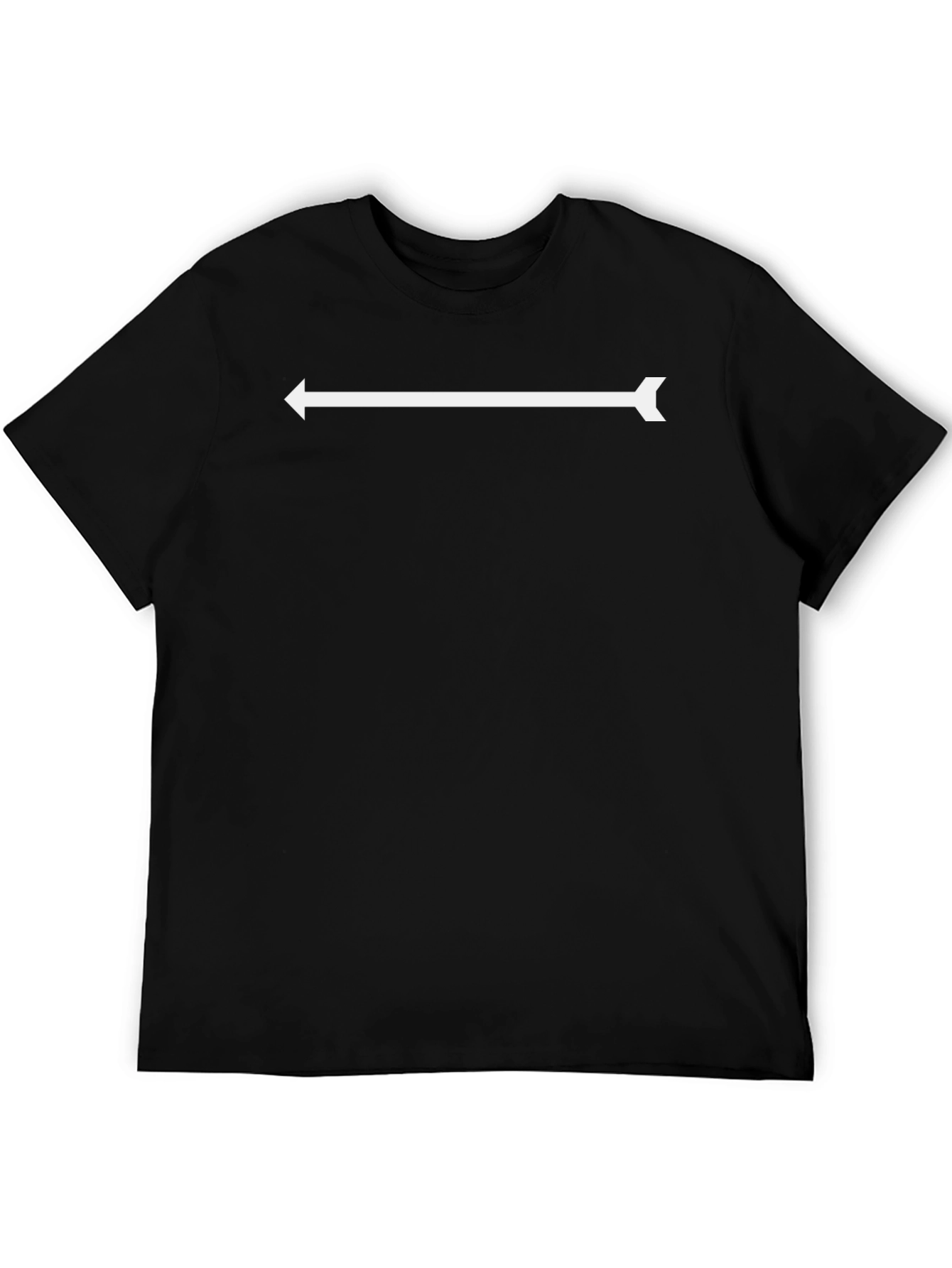 Arrow Directional Graphic Tee - Black Cotton Blend T-Shirt