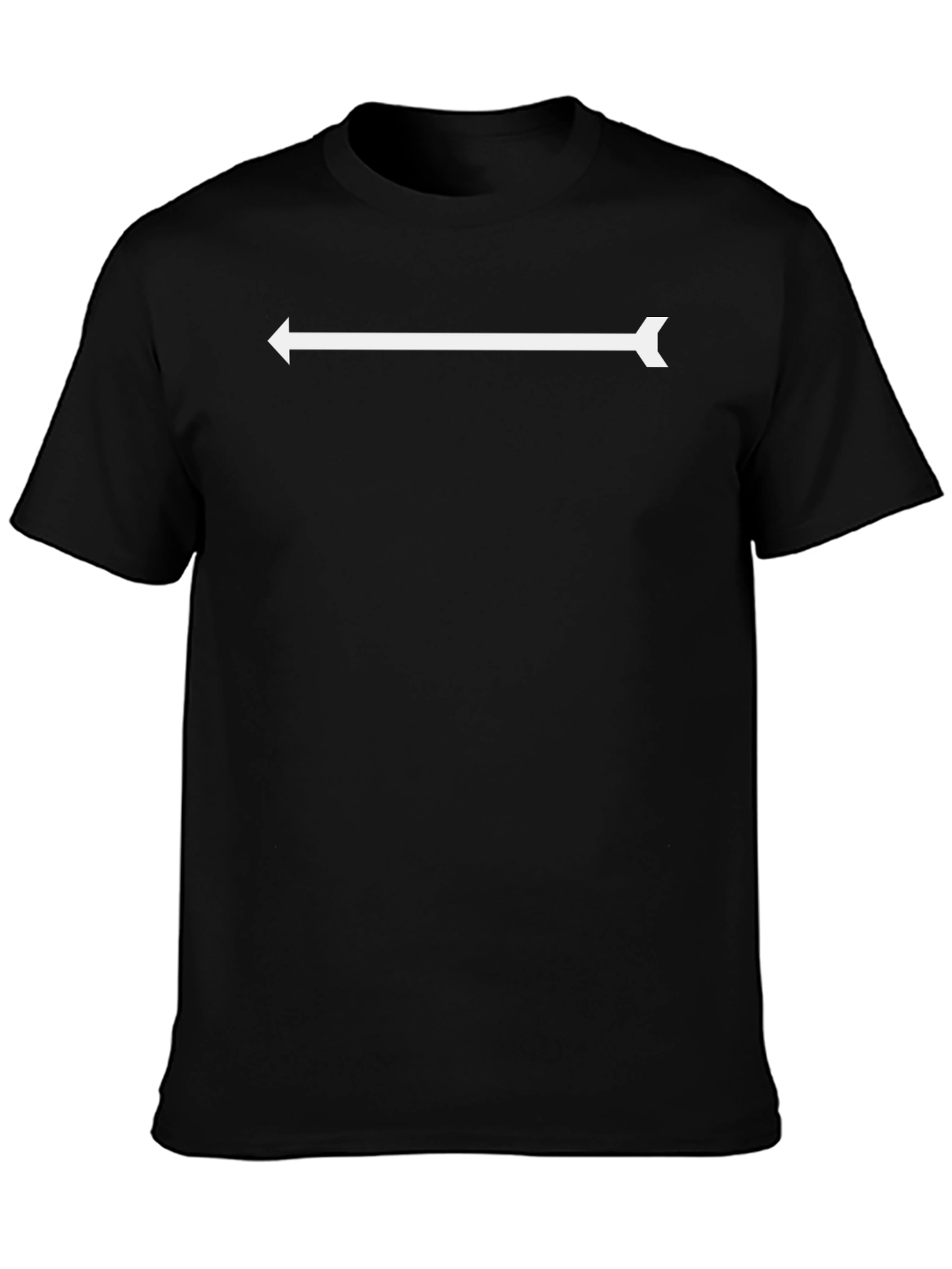 Arrow Directional Graphic Tee - Black Cotton Blend T-Shirt