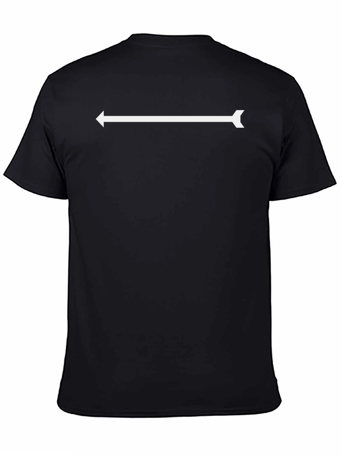 Arrow Directional Graphic Tee - Black Cotton Blend T-Shirt