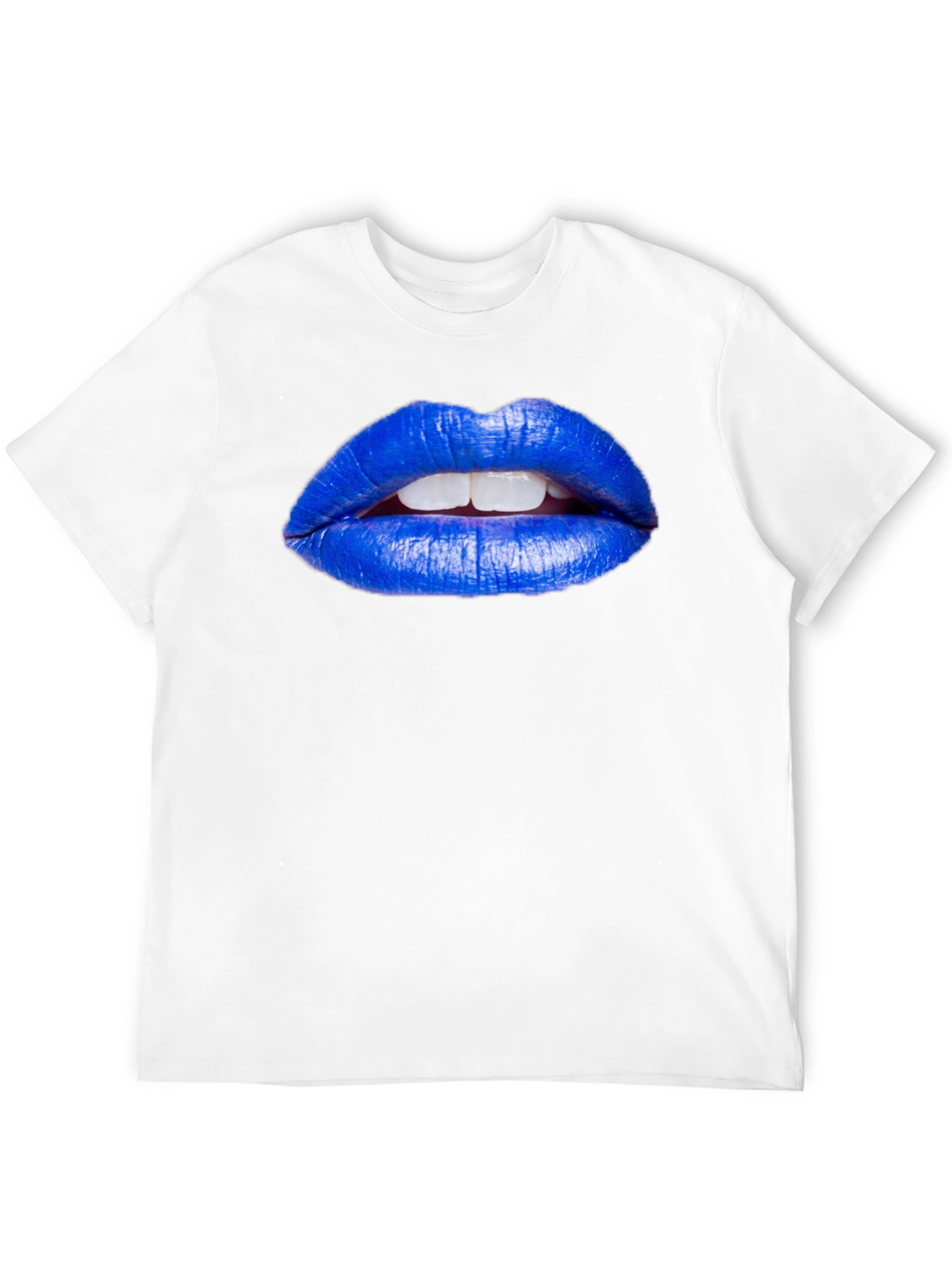 Blue Lips Graphic Tee - Unique Fashion Statement