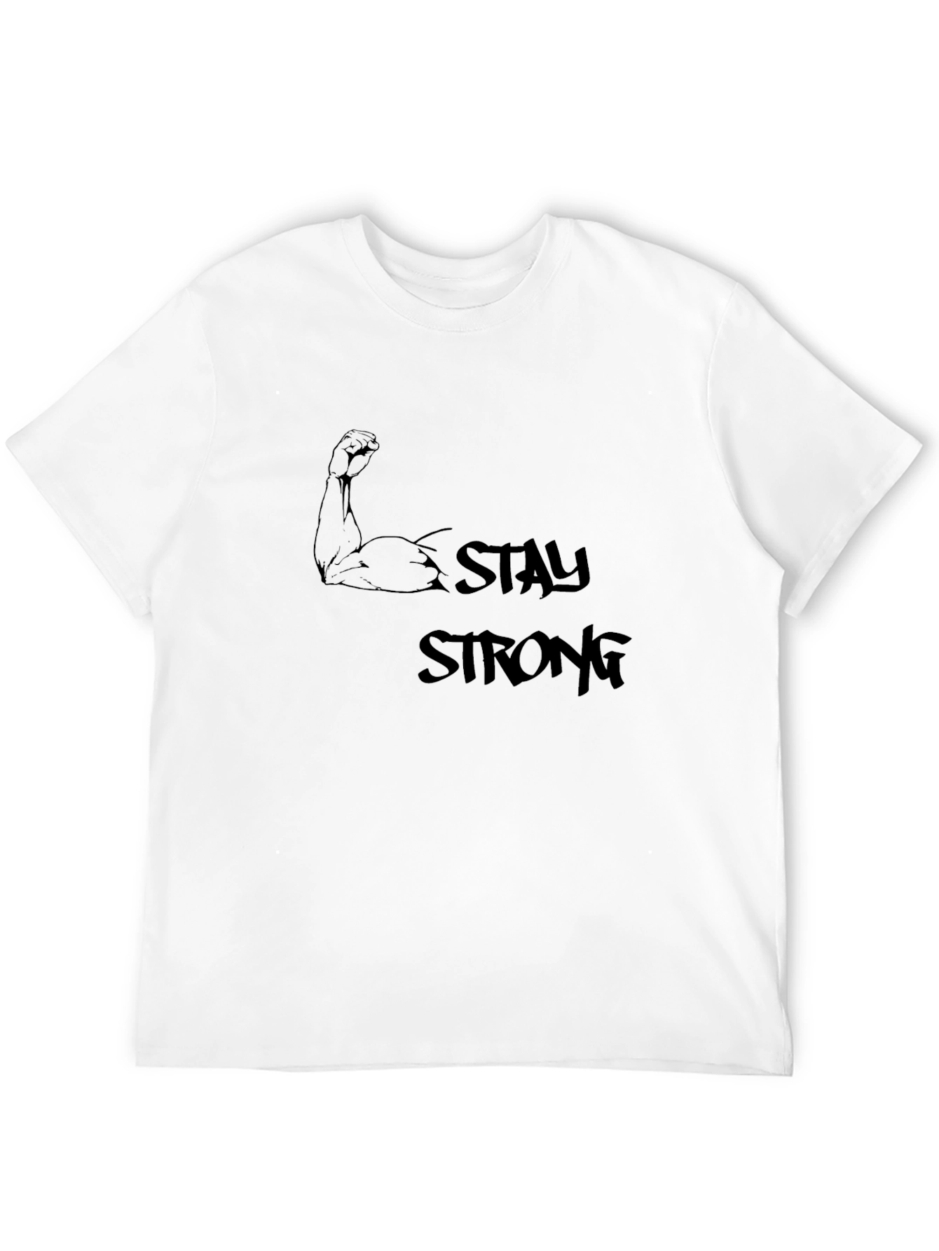 Stay Strong Black Graphic Tee