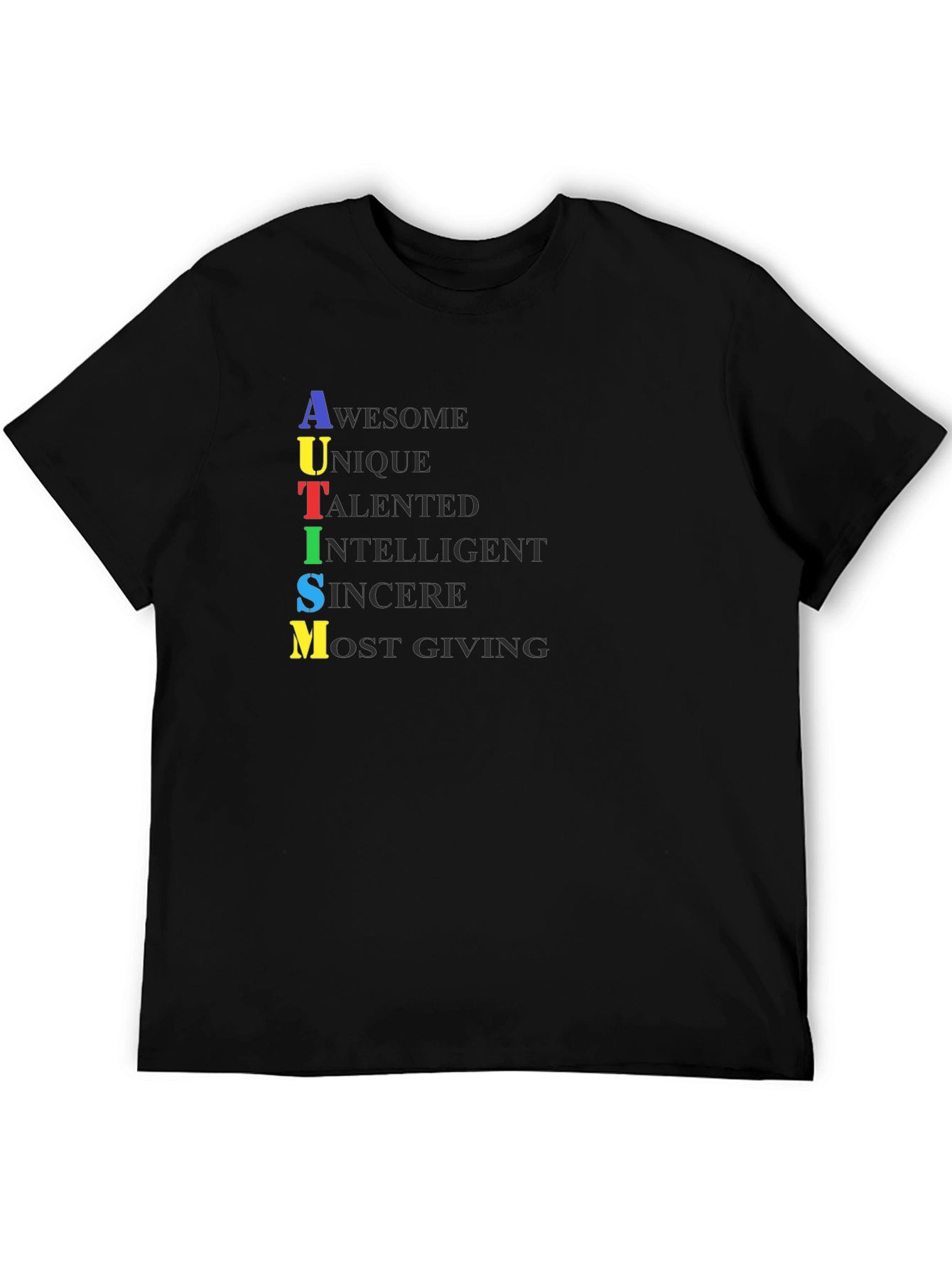 Autism Awareness Graphic Tee -  Awesome Unique Talented