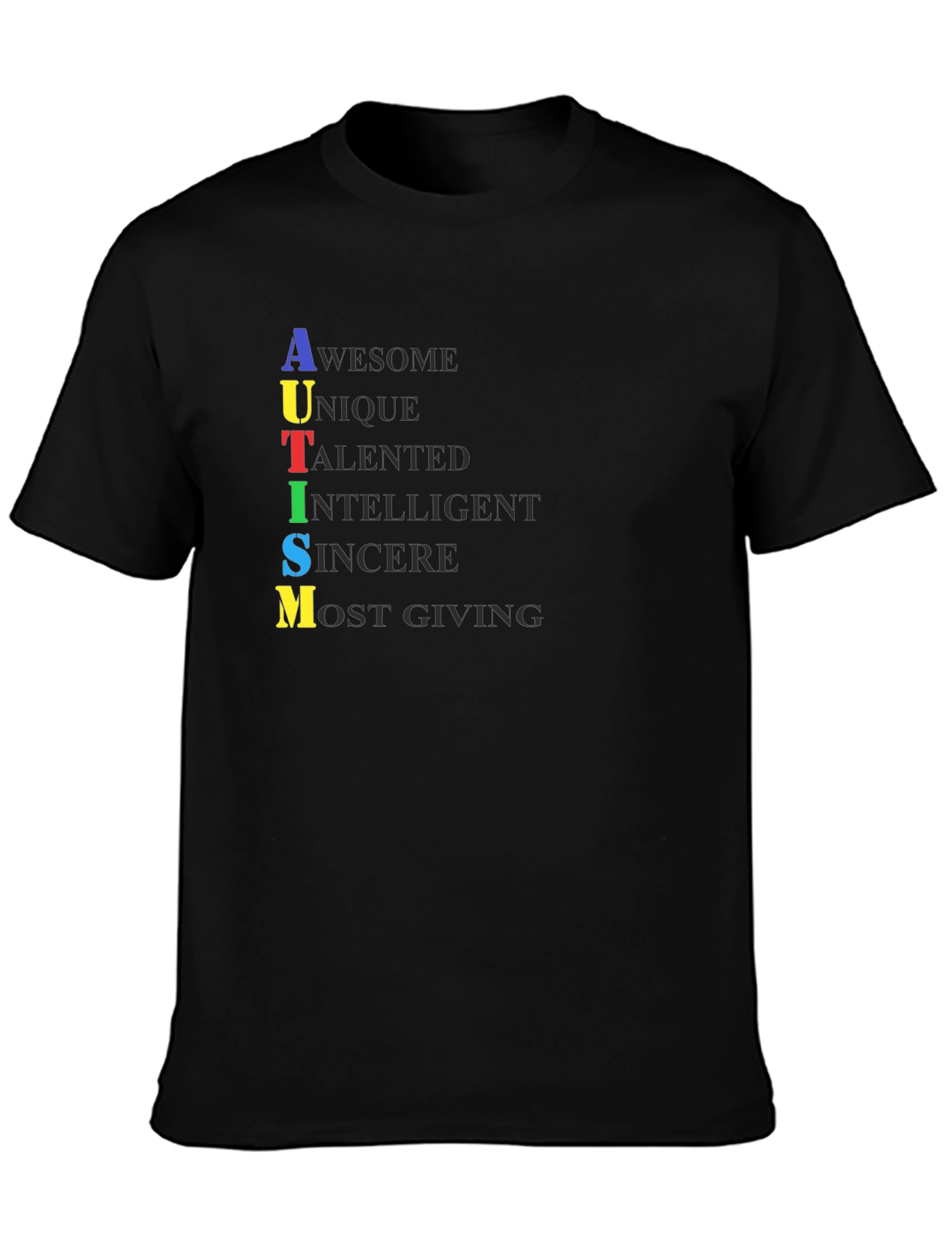 Autism Awareness Graphic Tee -  Awesome Unique Talented