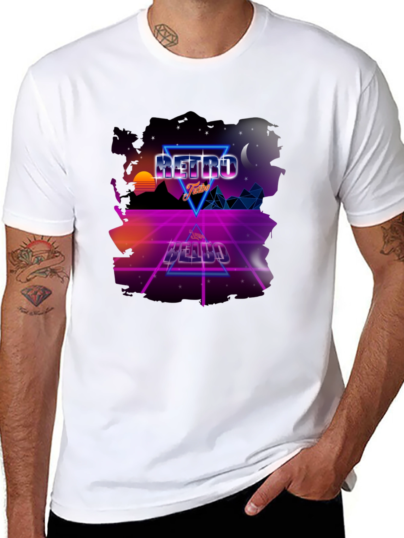 Retro Vibes Graphic Tee - 80s Style Design