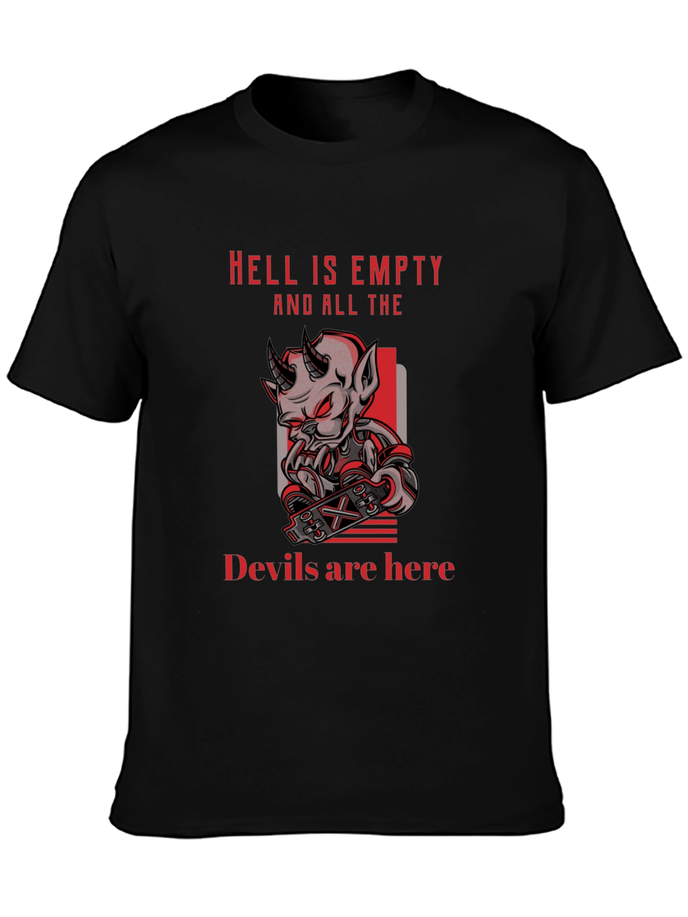 Hell Is Empty Devil Graphic T-Shirt