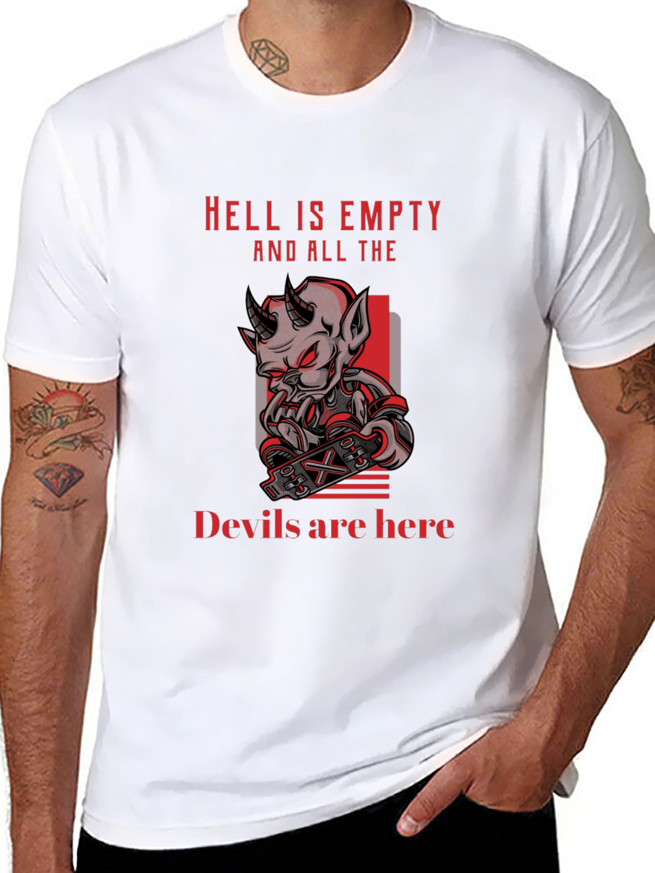Hell Is Empty Devil Graphic T-Shirt