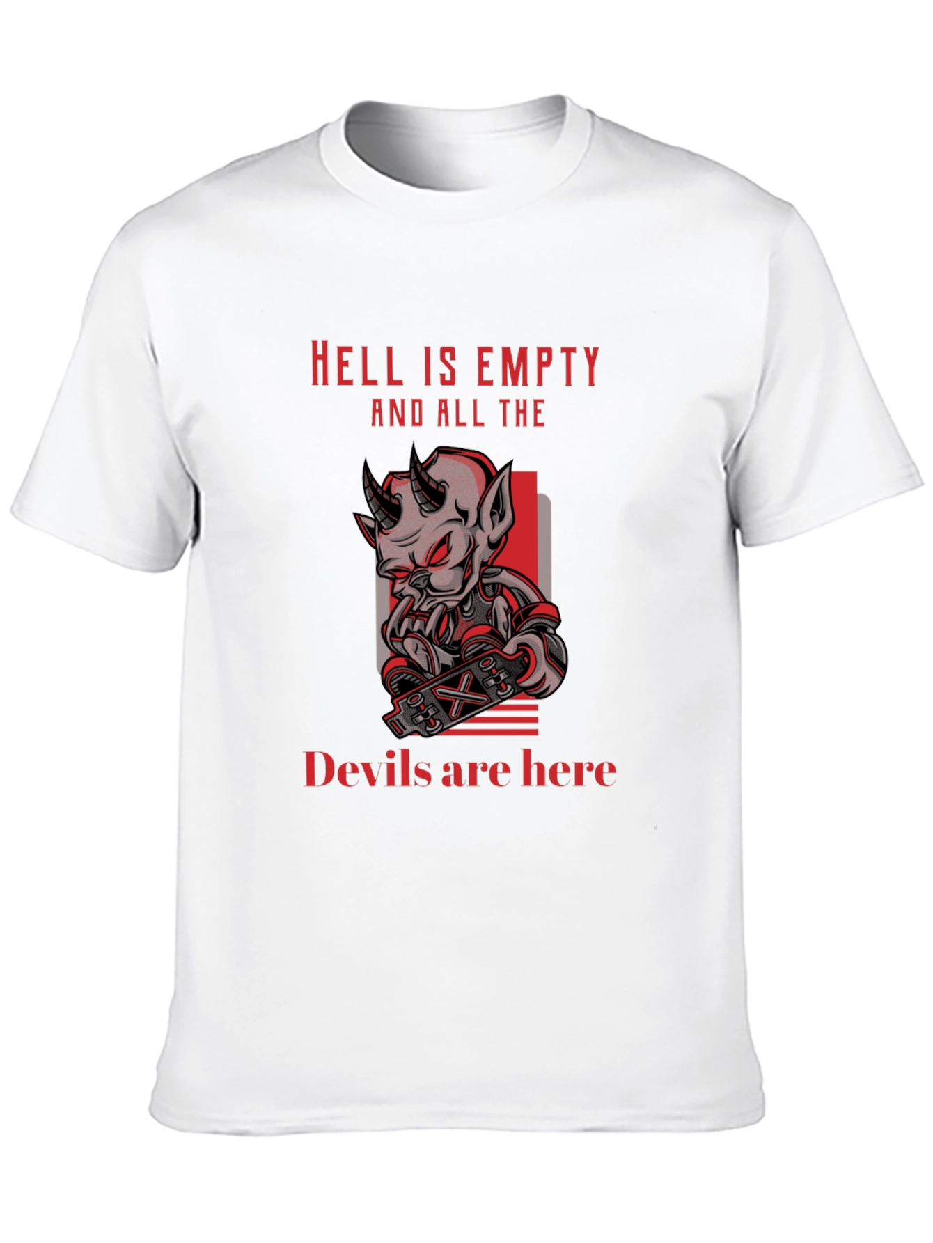 Hell Is Empty Devil Graphic T-Shirt