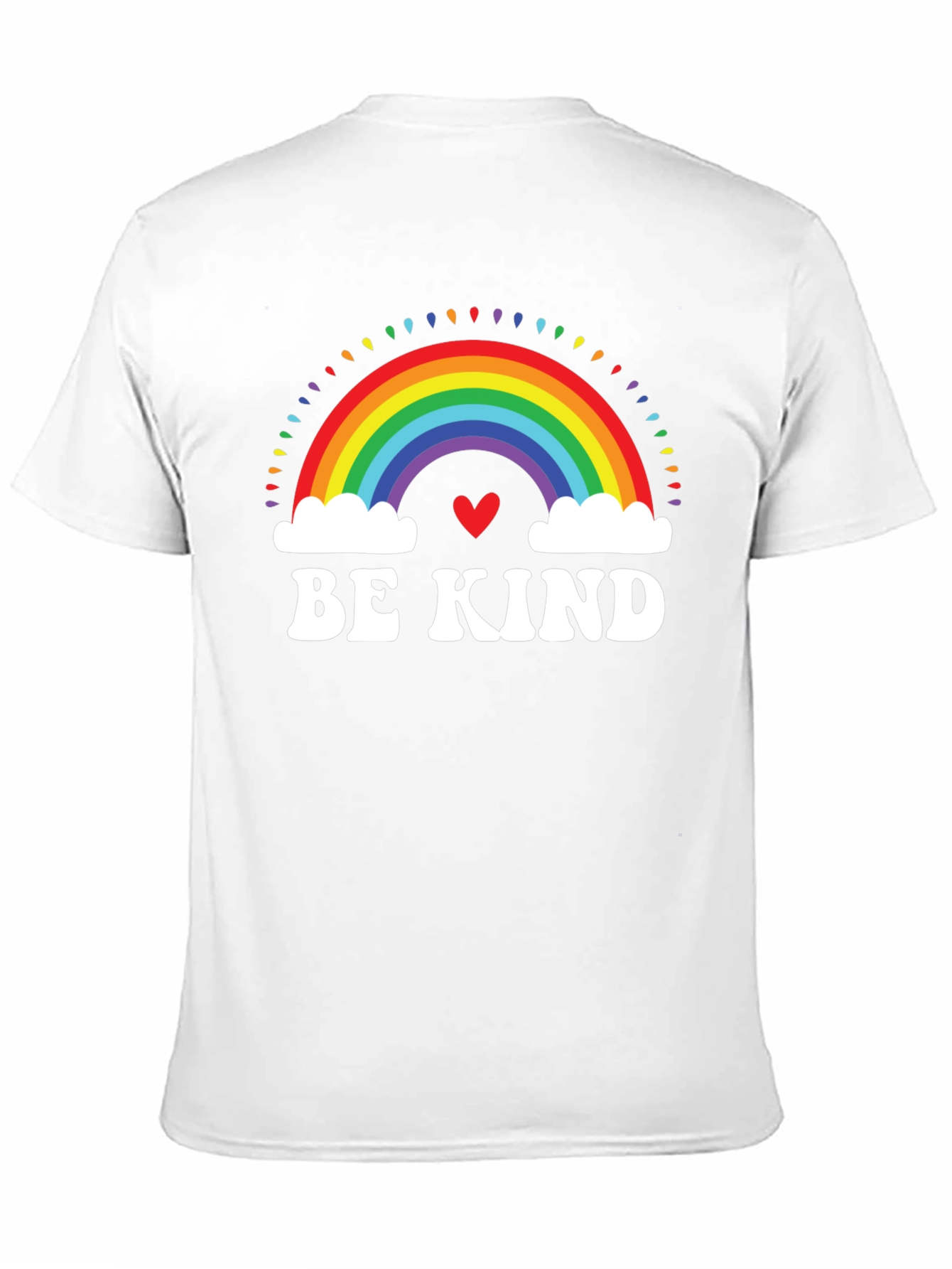 Be Kind Rainbow Heart Graphic Tee