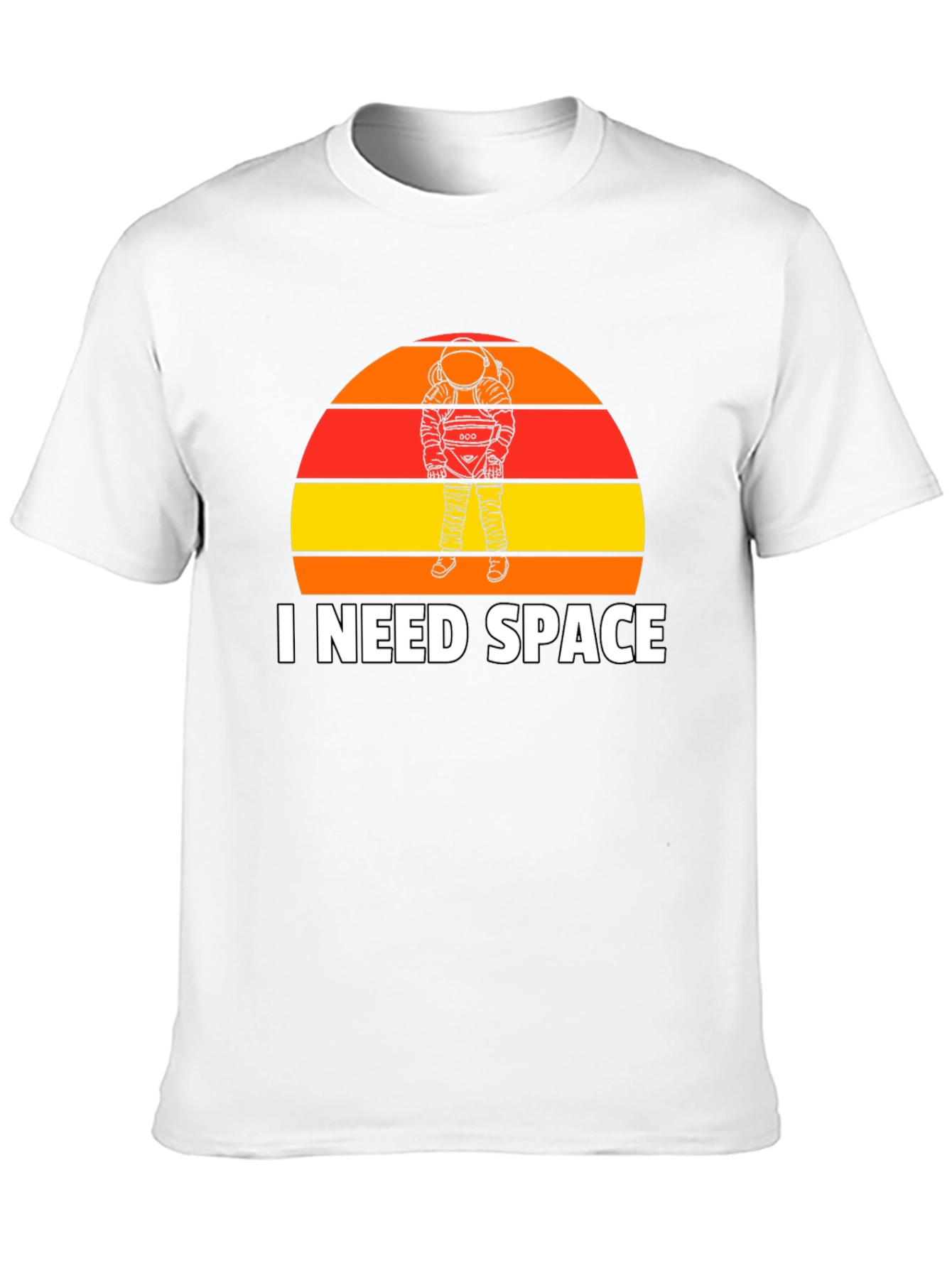 I Need Space T-Shirt: Astronaut Sunset Graphic Tee