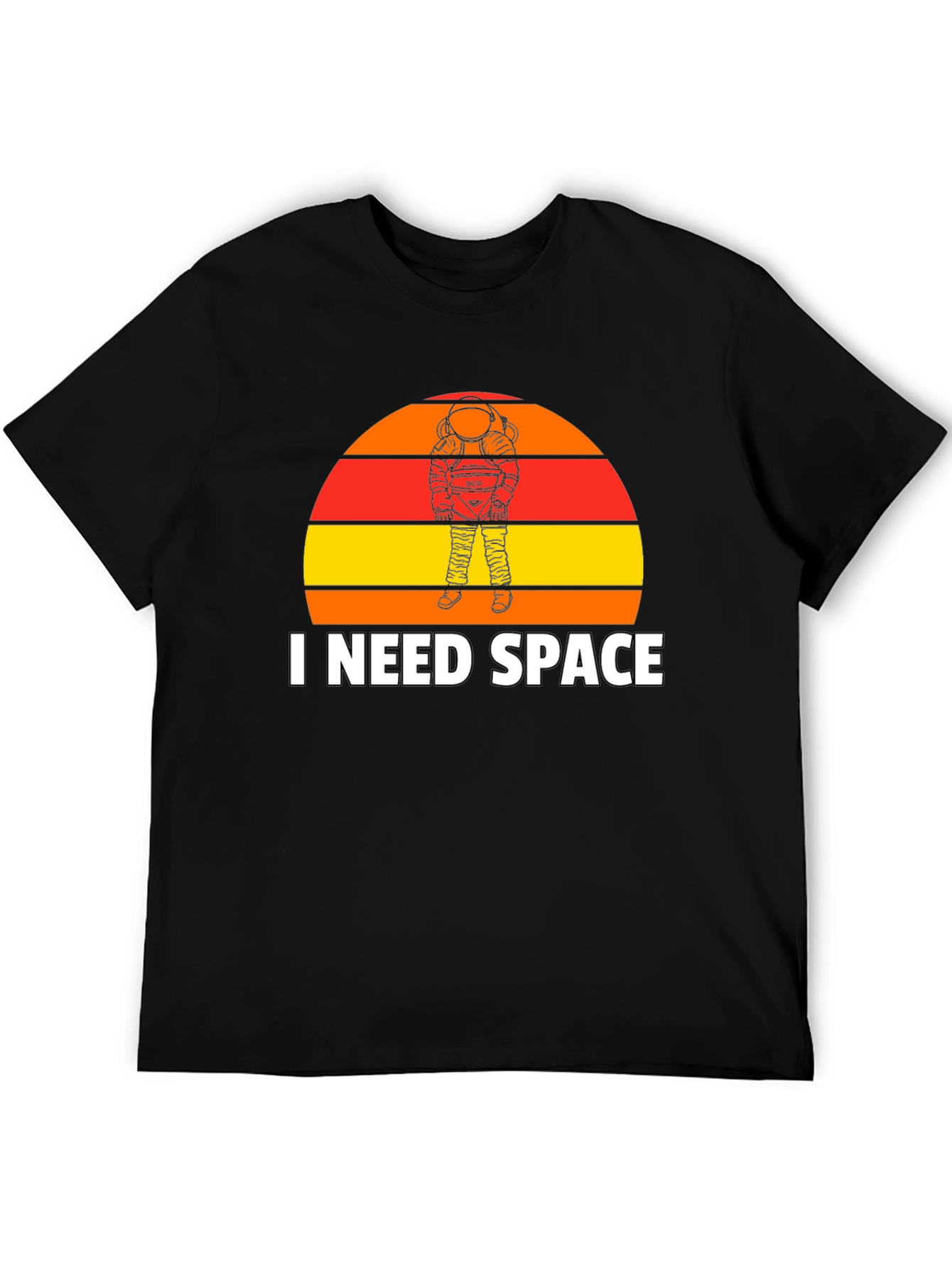 I Need Space T-Shirt: Astronaut Sunset Graphic Tee
