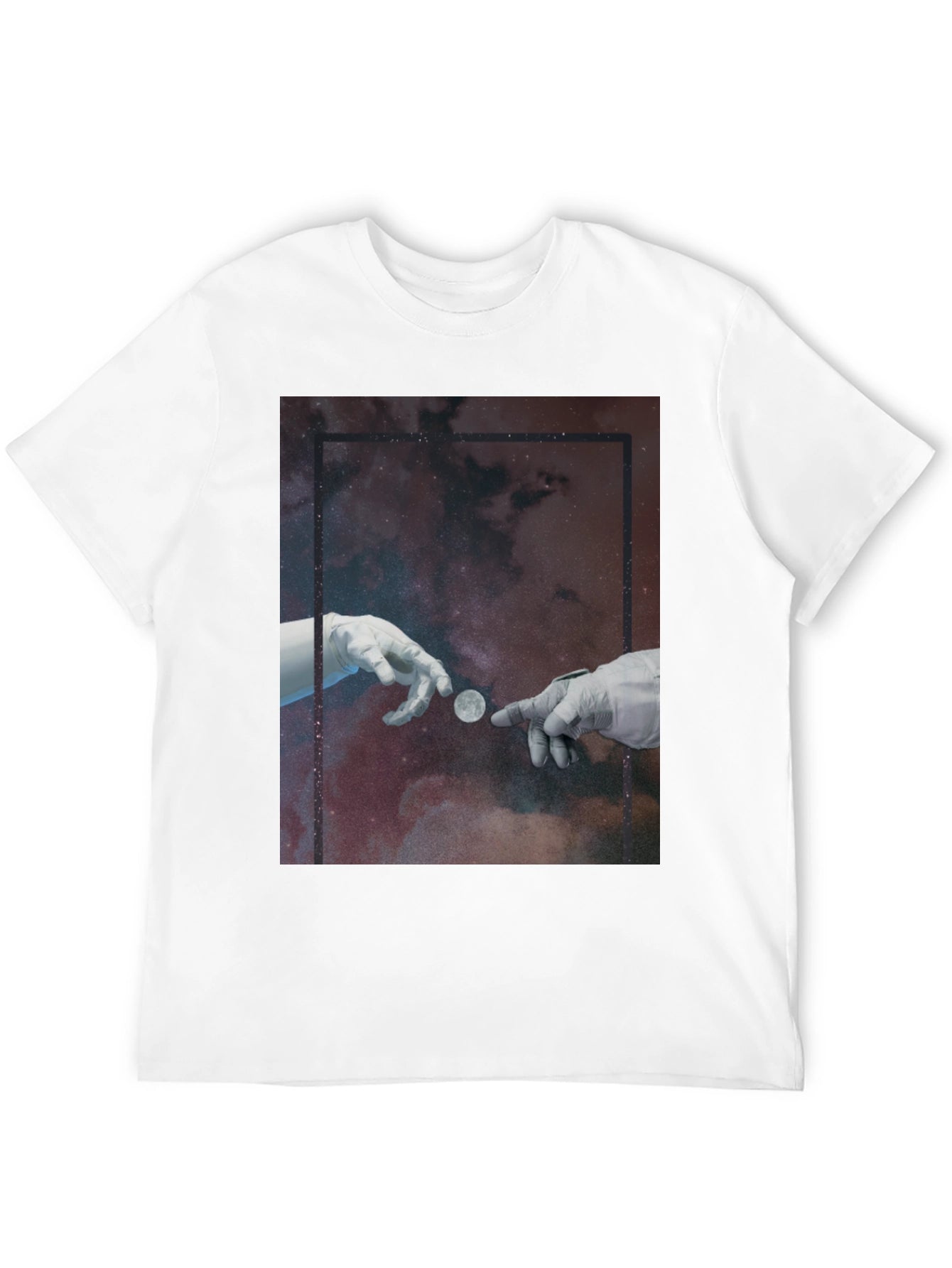 Cosmic Touch Graphic T-Shirt - Black