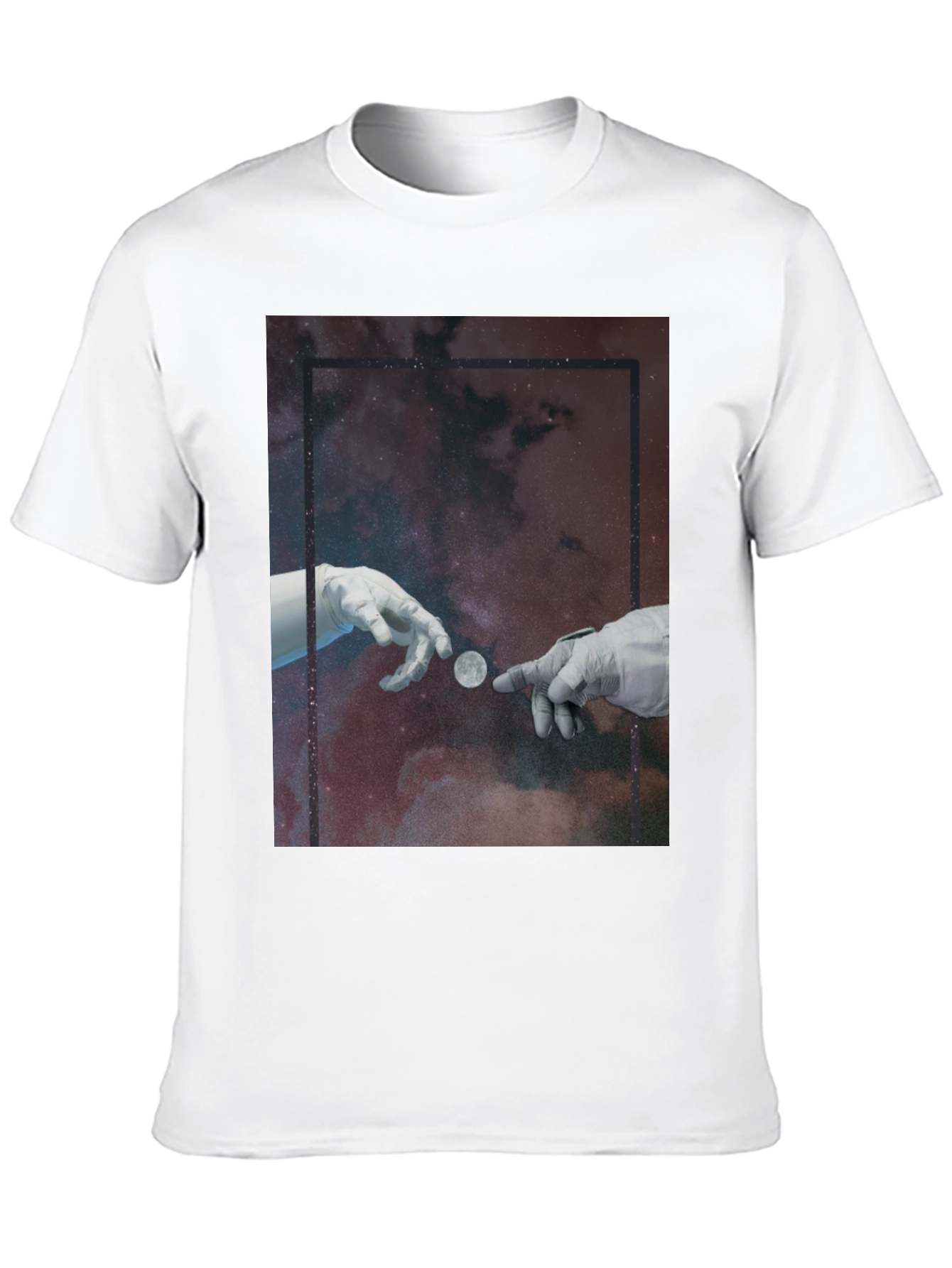 Cosmic Touch Graphic T-Shirt - Black