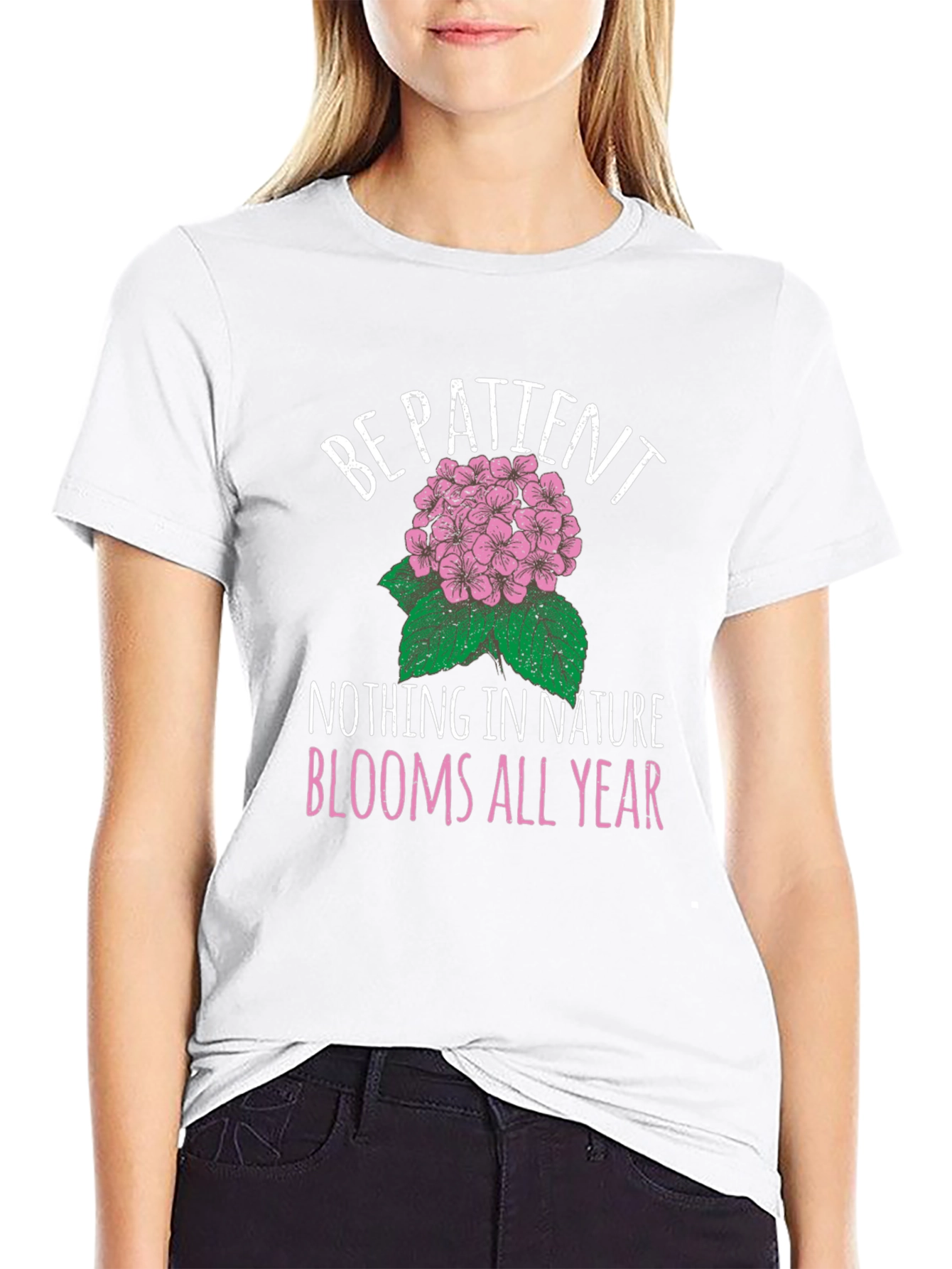 Be Patient Flower Graphic T-Shirt