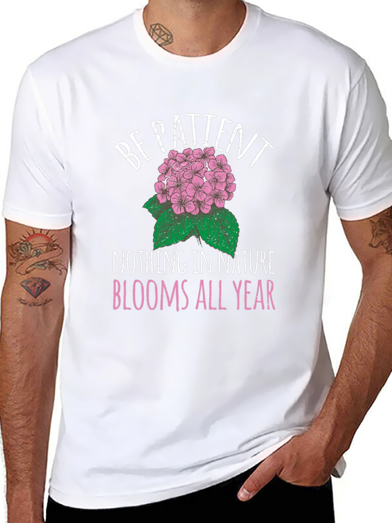 Be Patient Flower Graphic T-Shirt