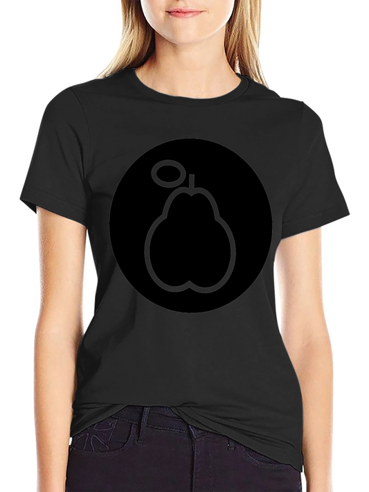 Black Pear Graphic Tee - Modern Minimalist Design