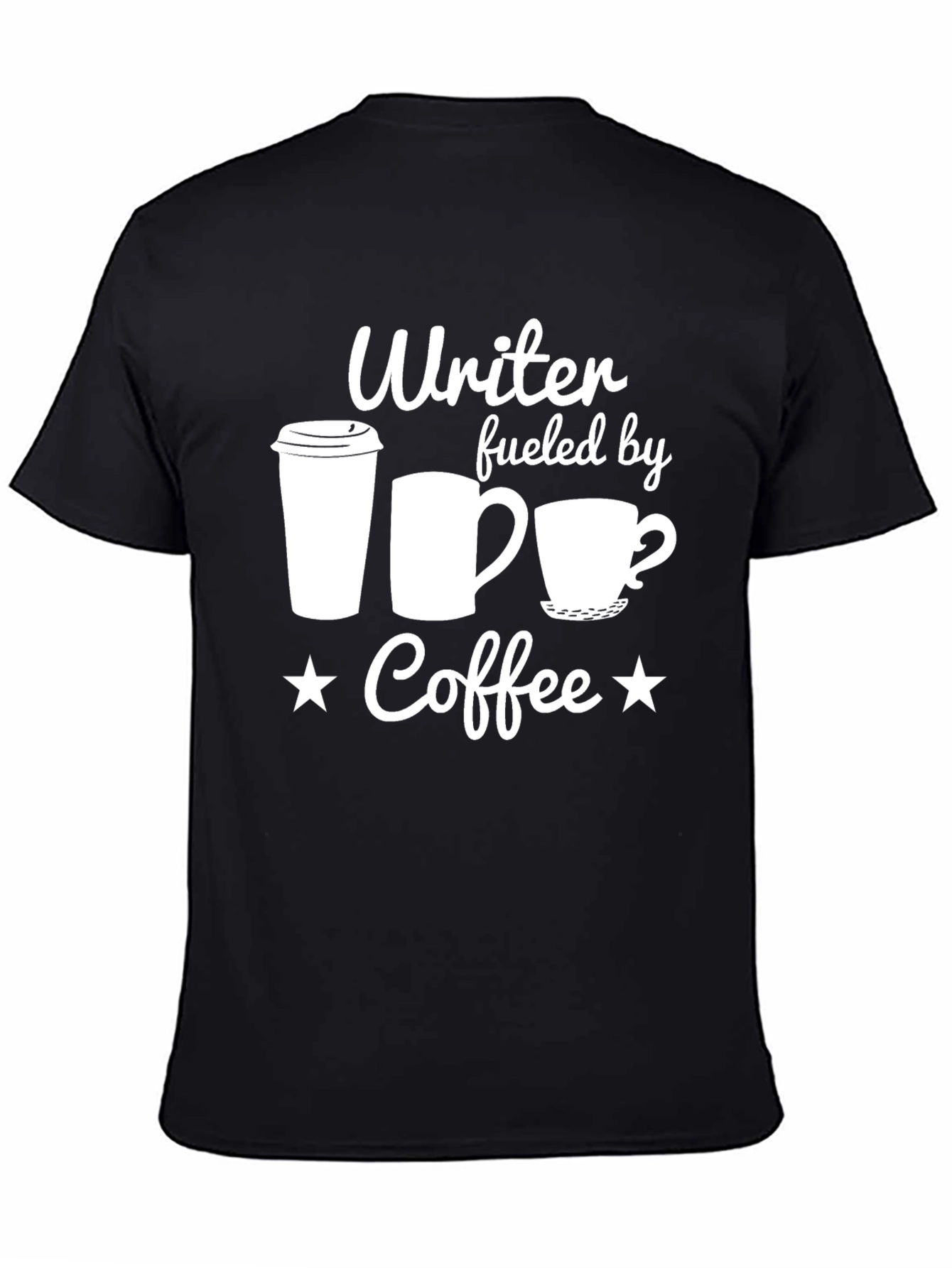 Writer Fueled by Coffee T-Shirt - Black