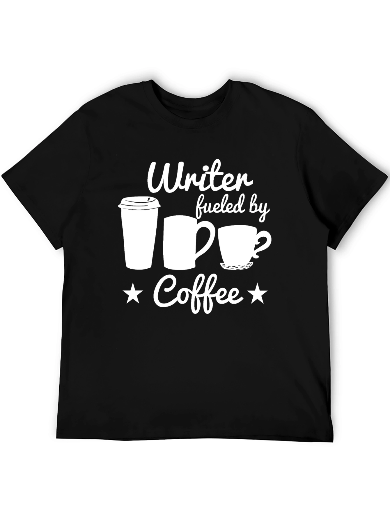 Writer Fueled by Coffee T-Shirt - Black