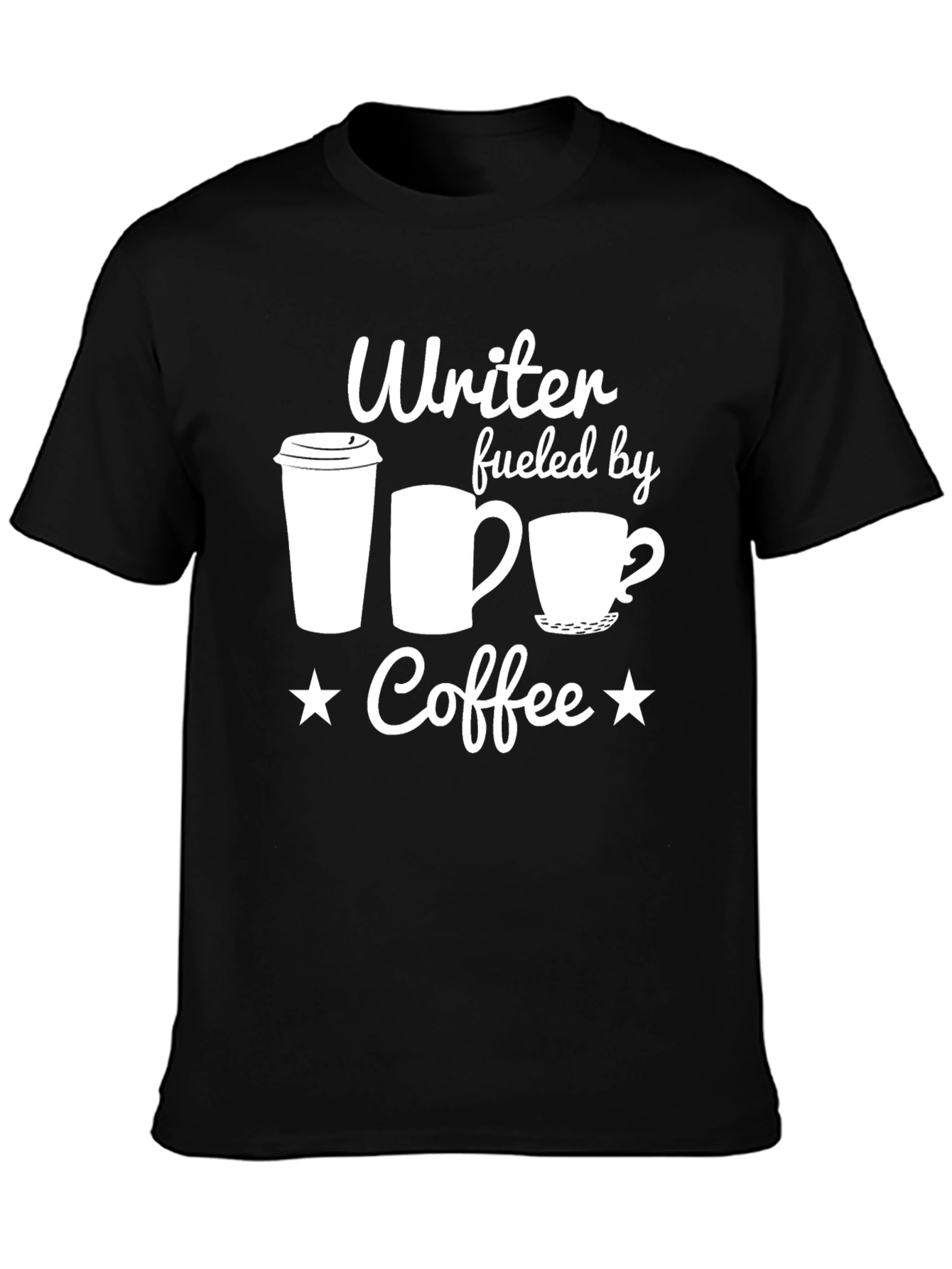 Writer Fueled by Coffee T-Shirt - Black