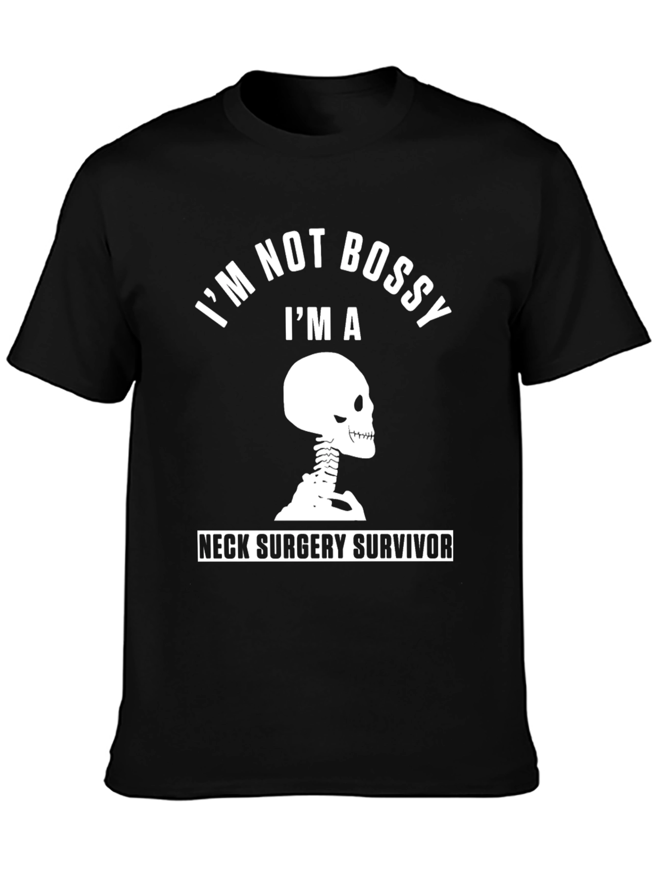 Neck Surgery Survivor Skeleton Graphic T-Shirt