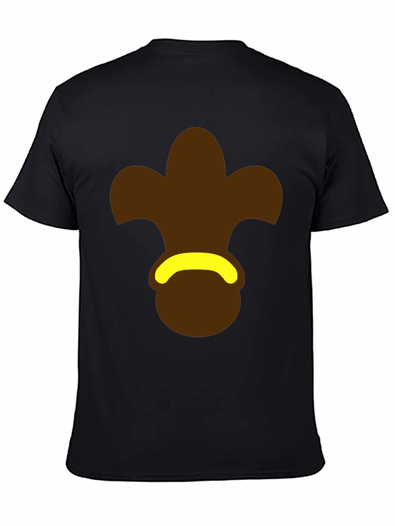 Brown Fleur-de-Lis Black T-Shirt