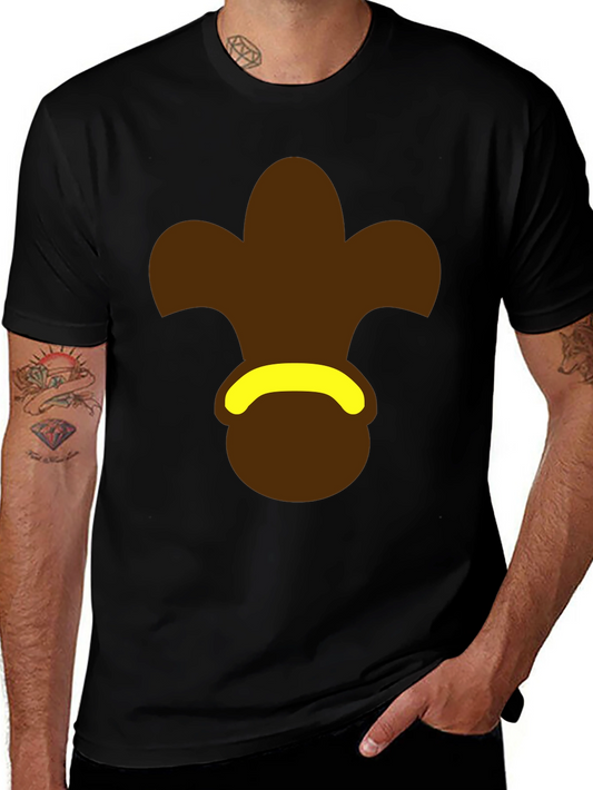 Brown Fleur-de-Lis Black T-Shirt