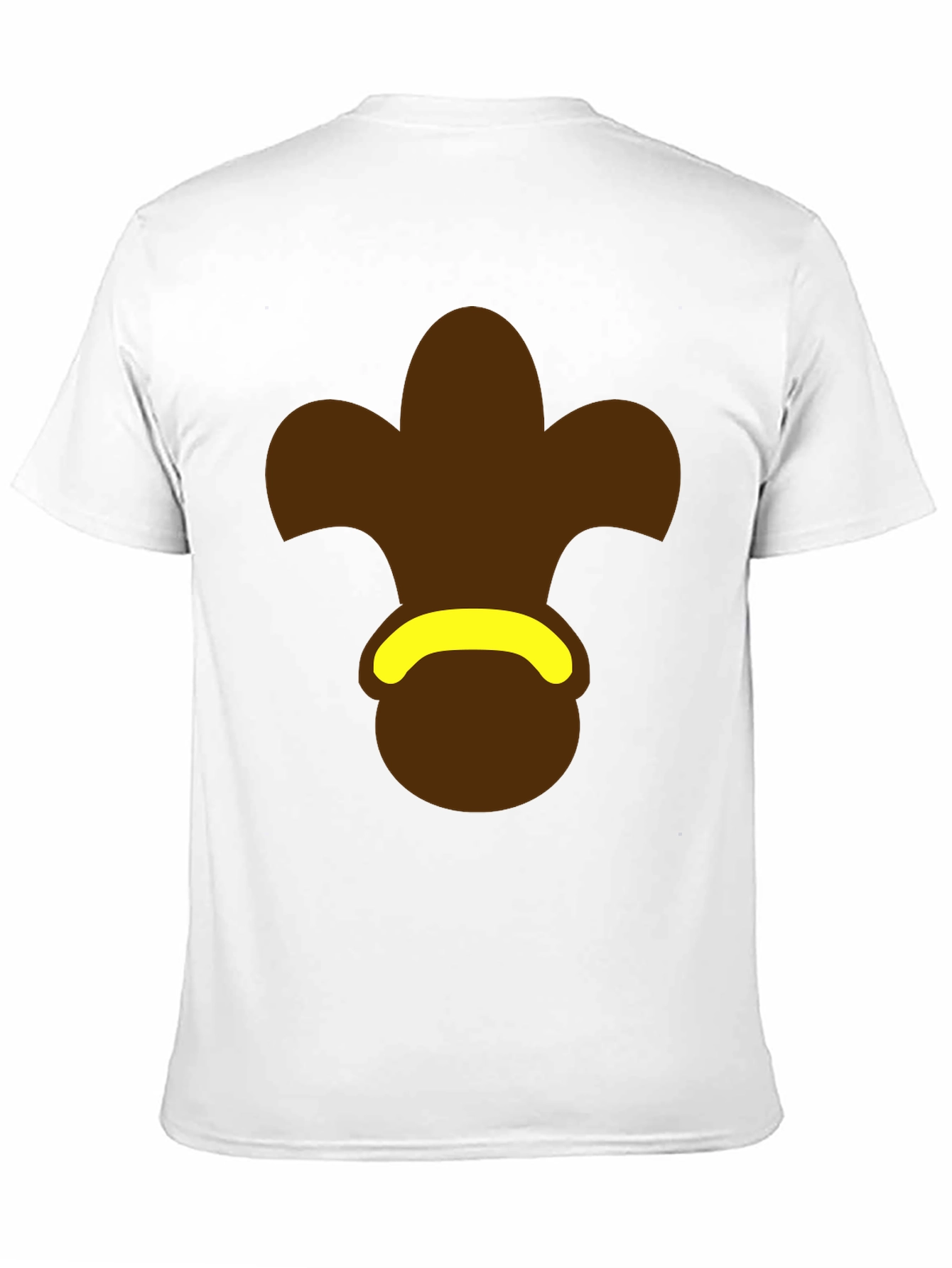 Brown Fleur-de-Lis Black T-Shirt