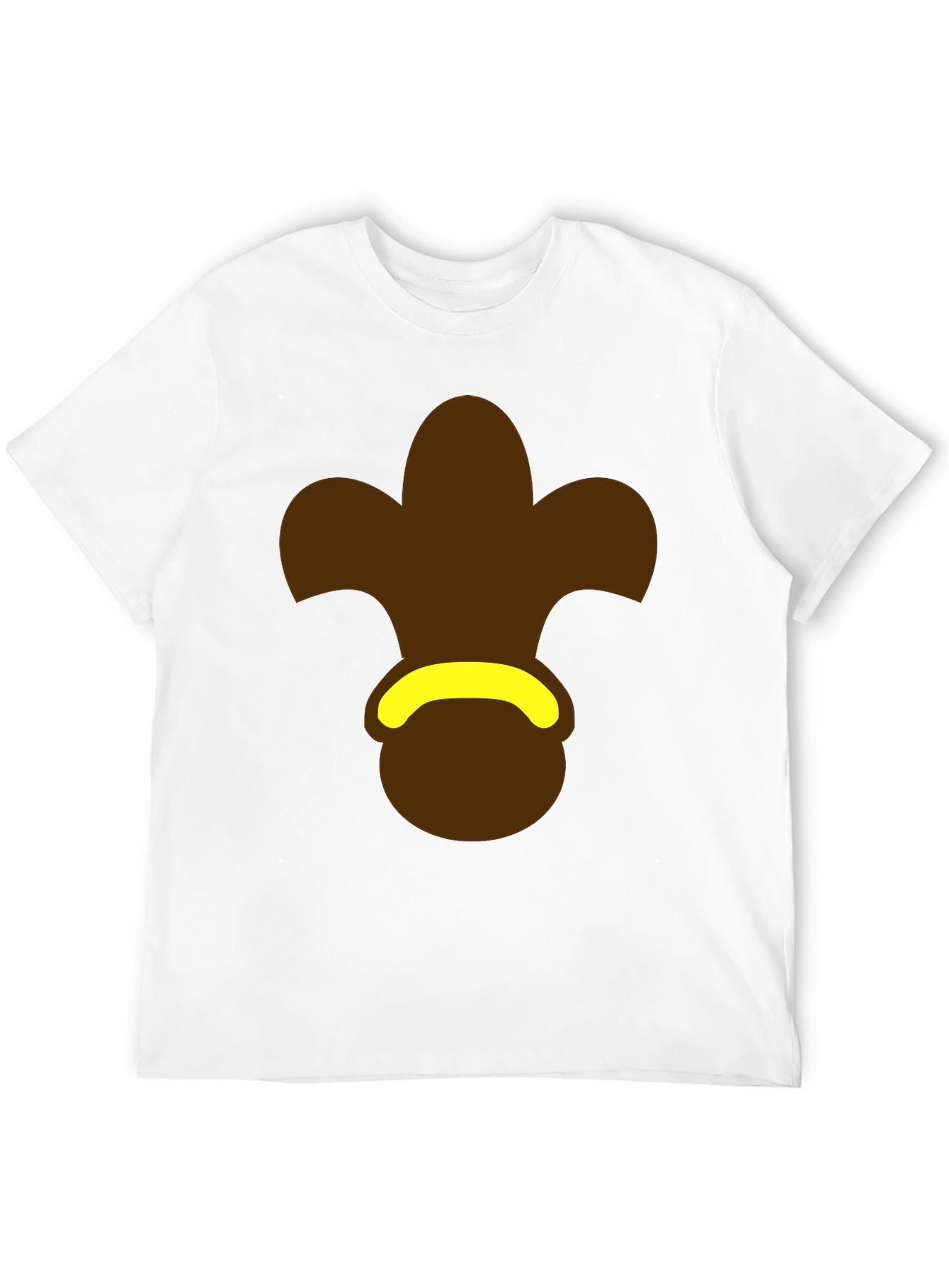 Brown Fleur-de-Lis Black T-Shirt