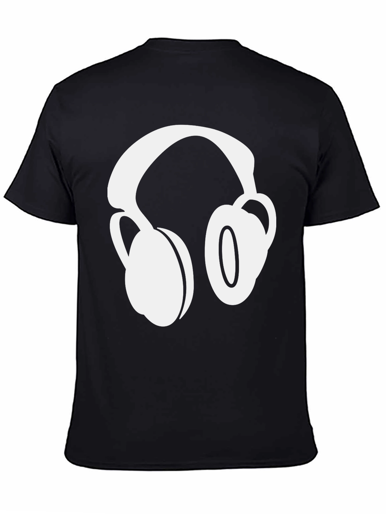 Headphones Graphic Black T-Shirt