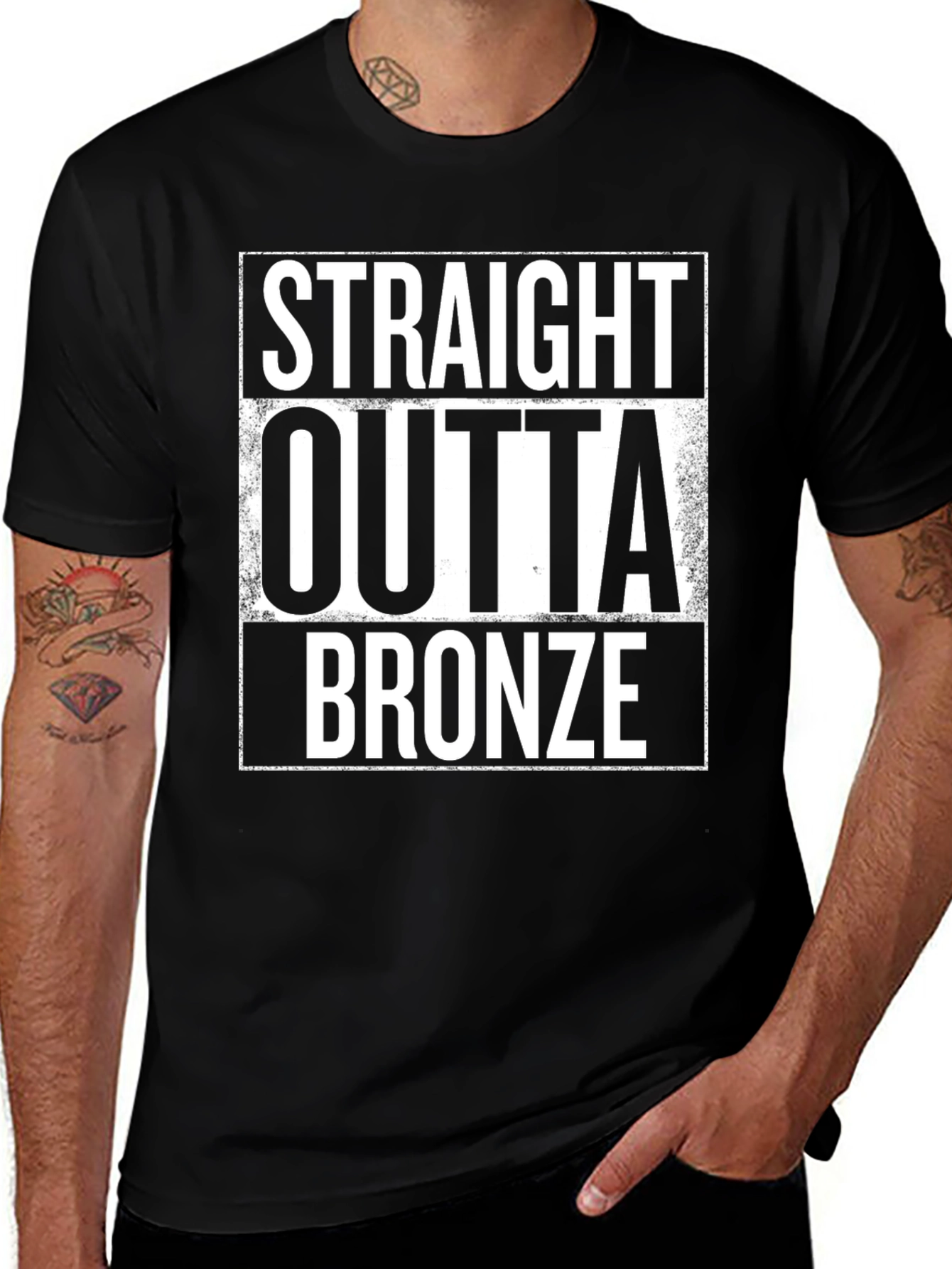 Straight Outta Bronze Funny Graphic Tee