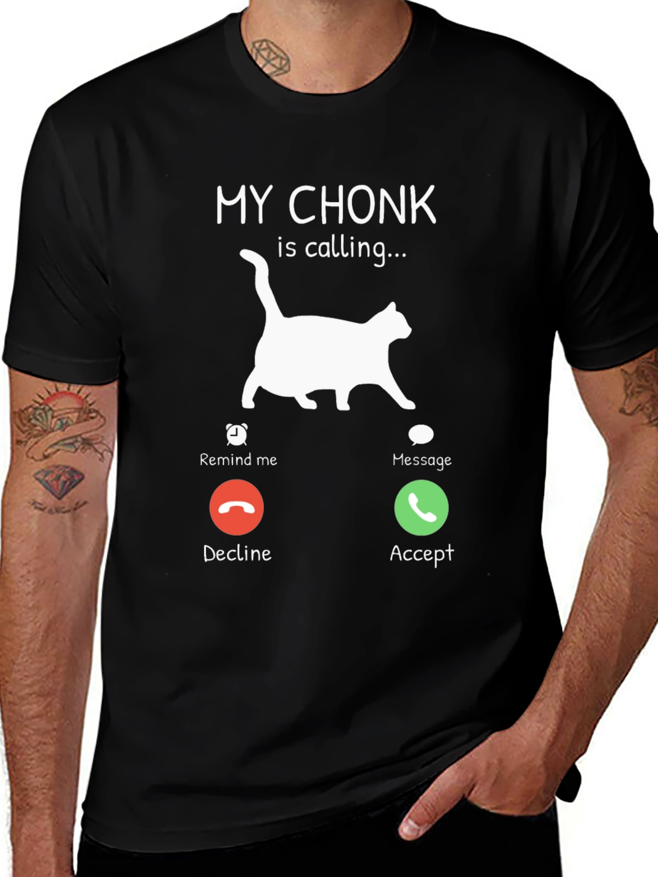 My Chonk is Calling T-Shirt Cat Lover Tee